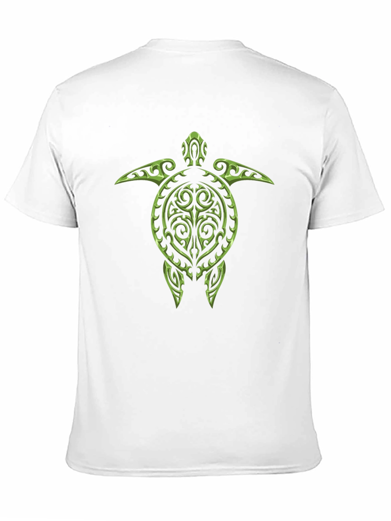 Black Tribal Turtle Graphic Tee - Black Cotton T-Shirt view 11