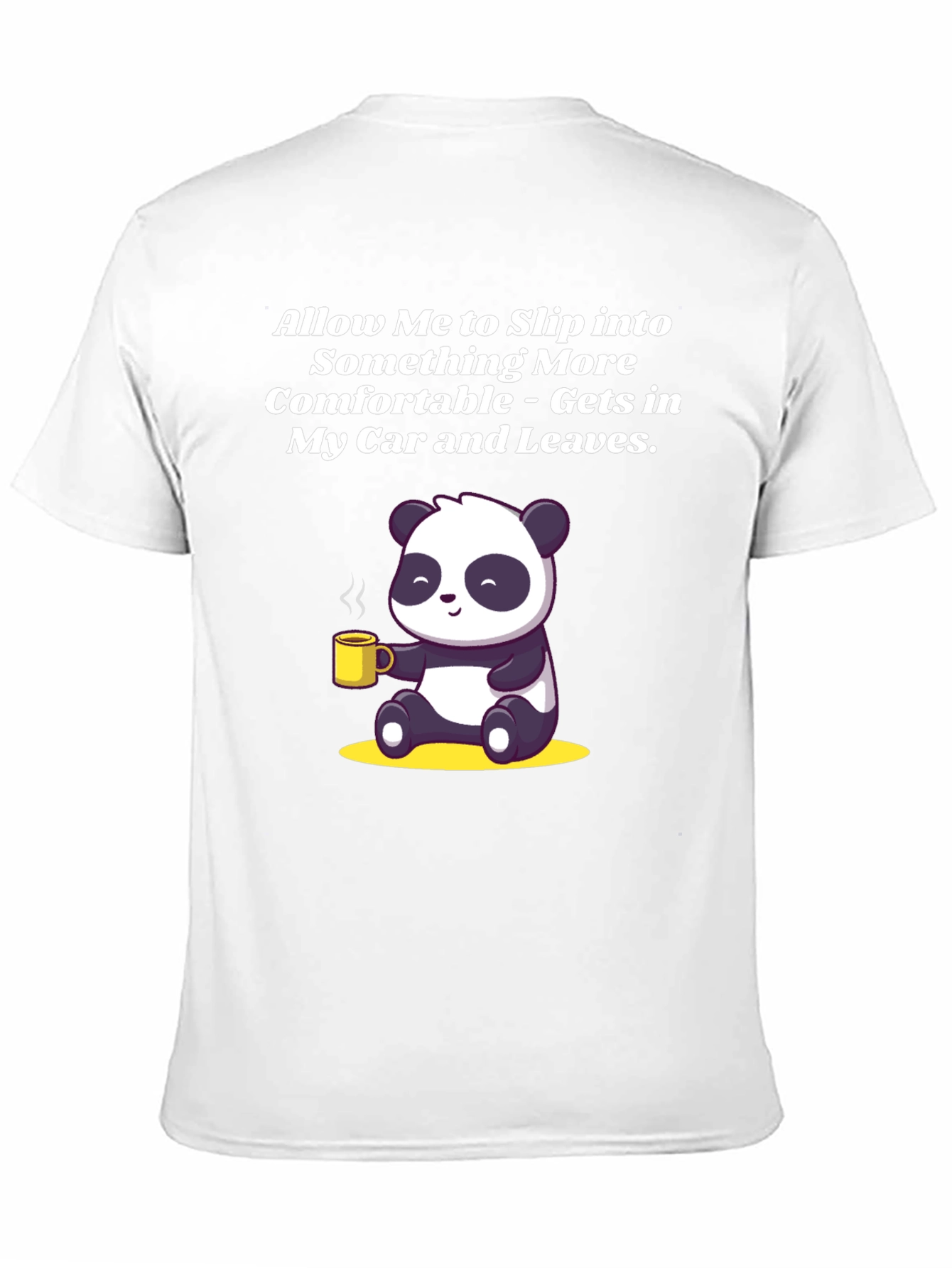 Black Funny Panda Graphic T-Shirt - Allow Me to Slip Into Something More Comfortable view 11