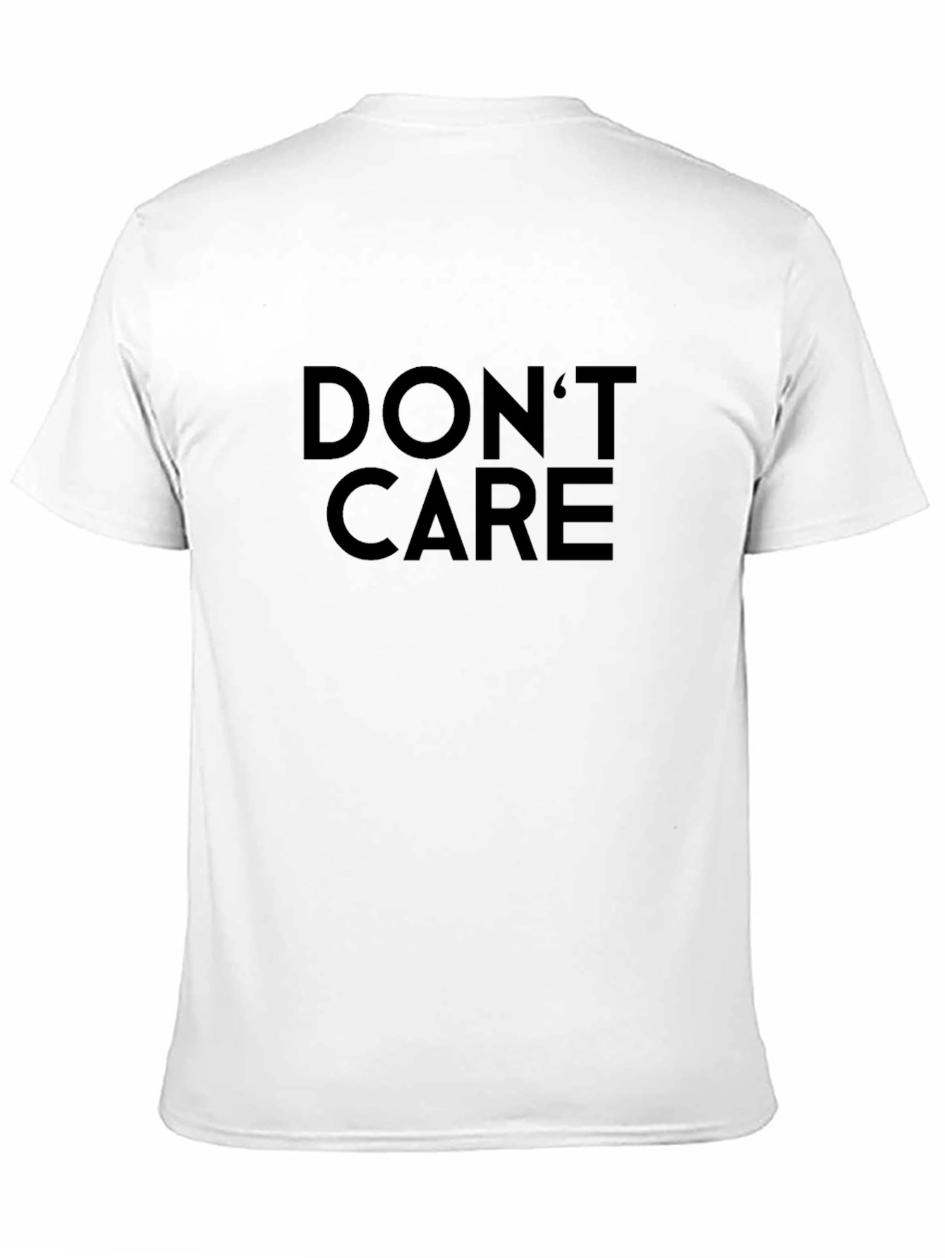 Black Don't Care Black T-Shirt, Casual Wear view 11