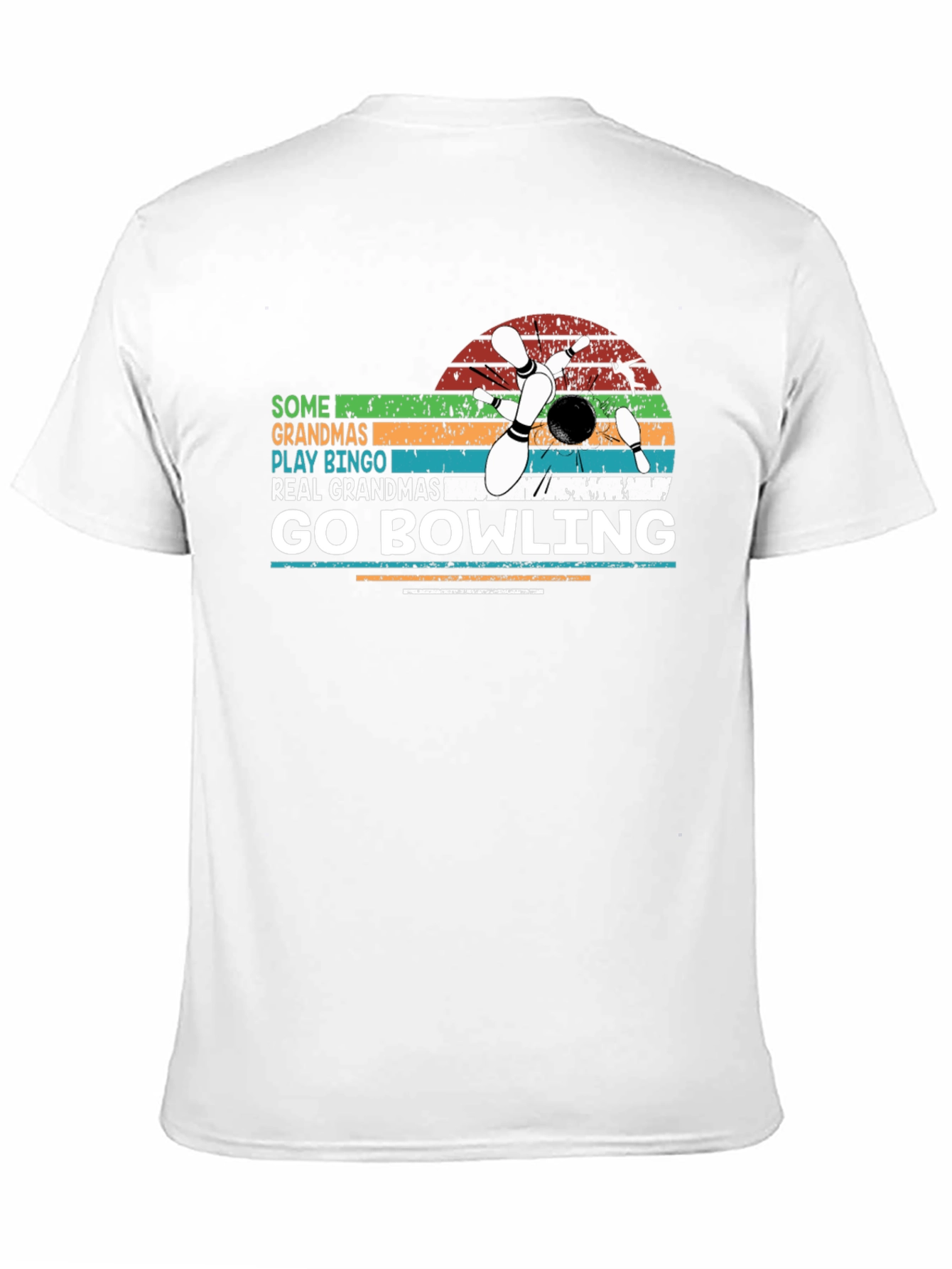 Black Grandma Bowling T-Shirt - Fun Graphic Tee view 11