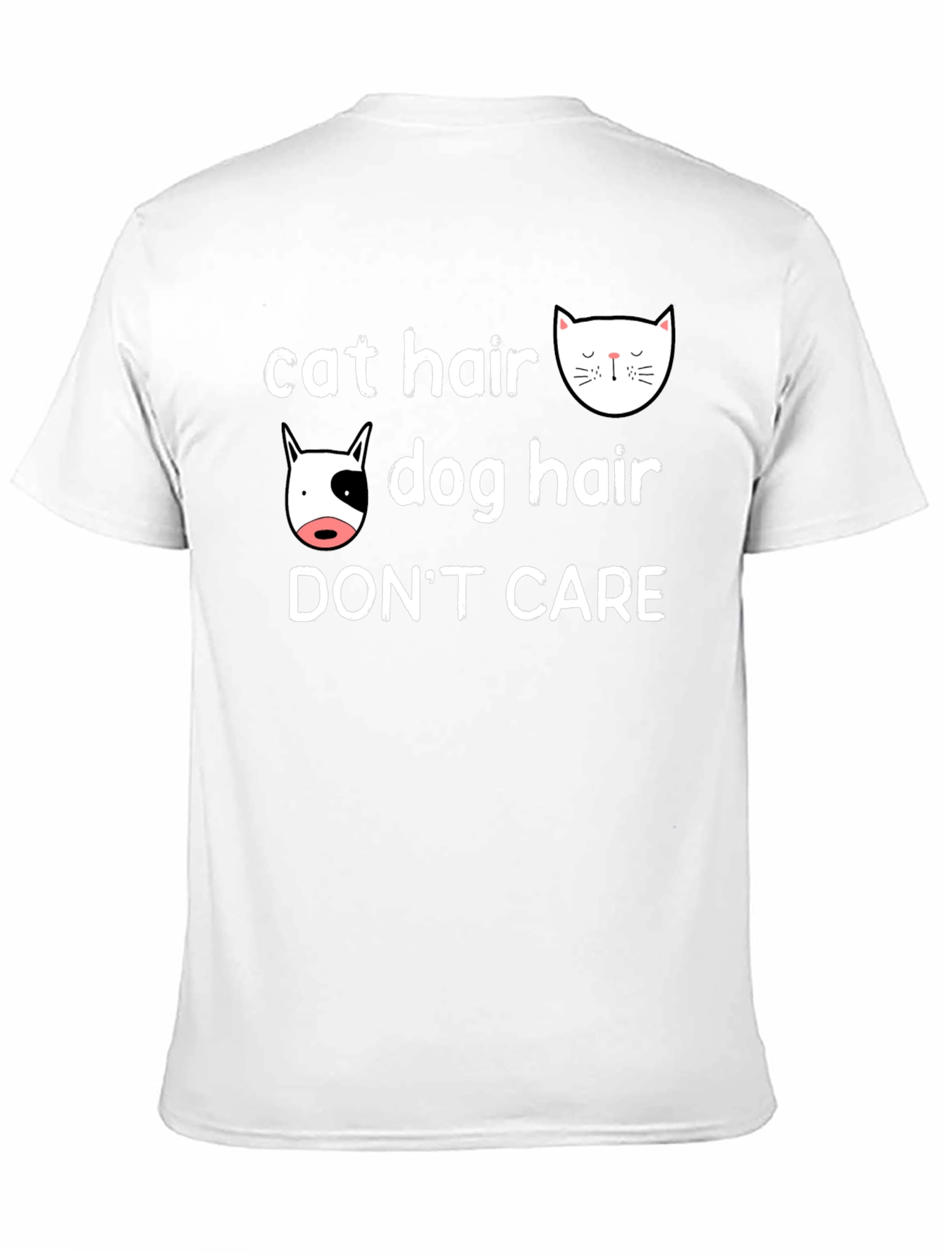 Black Cat & Dog Hair, Don't Care T-Shirt view 11