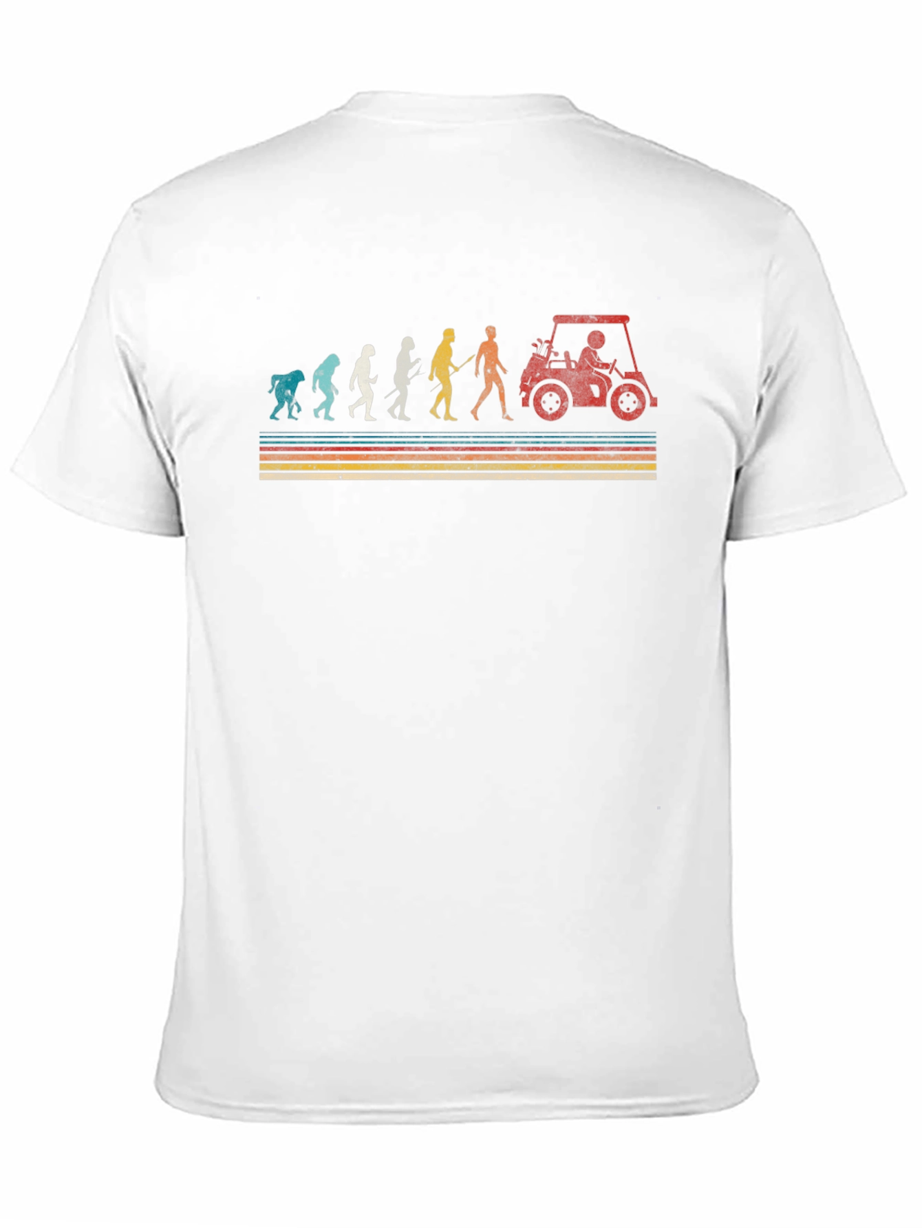 Black Golf Evolution T-Shirt - Humorous Golfer Tee view 11