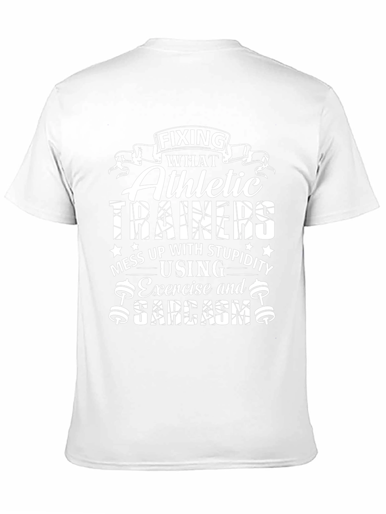 Black Fixing Athletic Trainers Graphic T-Shirt view 11