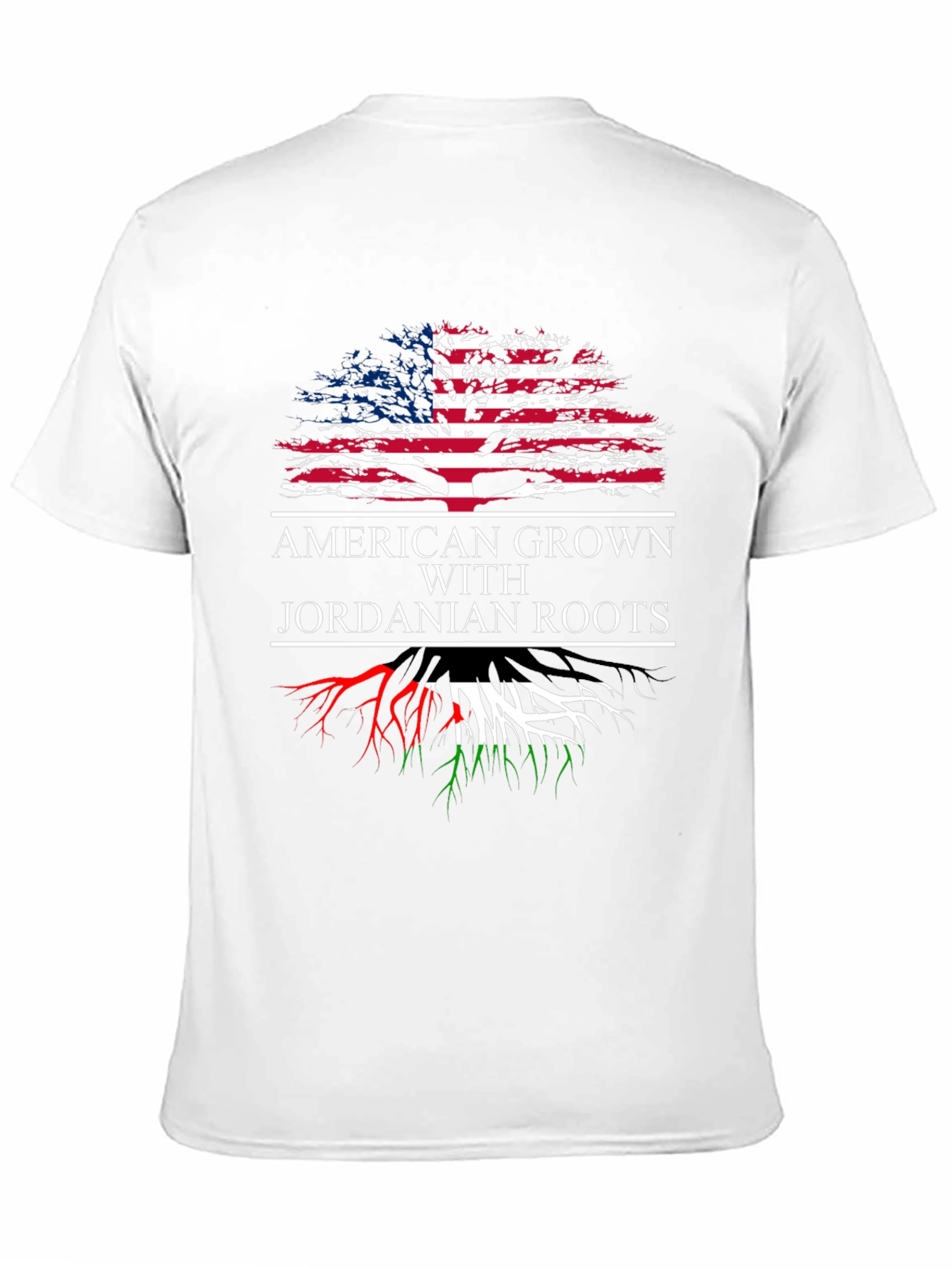 Black American Grown with Jordanian Roots T-Shirt view 11