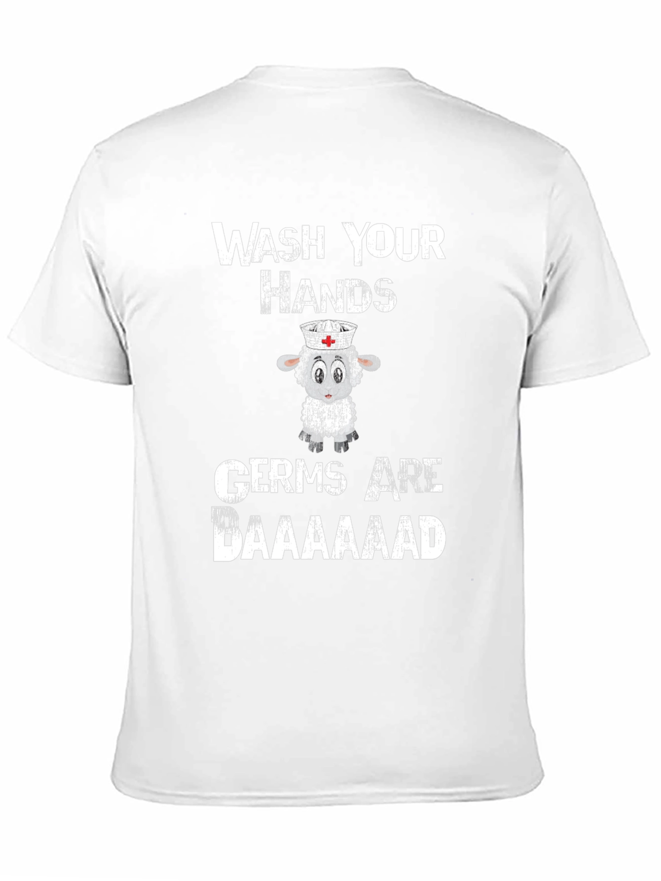 Black Wash Your Hands Nurse Sheep Graphic Tee view 11
