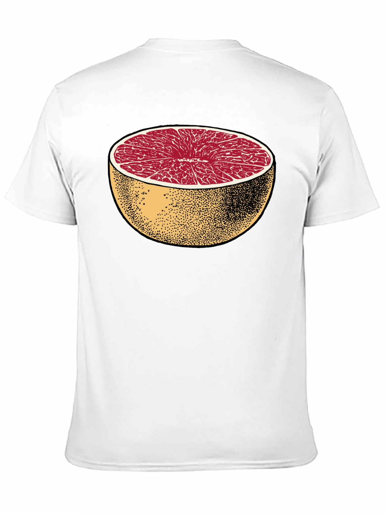 Black Half Grapefruit Graphic Tee - Stylish Fruit Design Shirt view 11