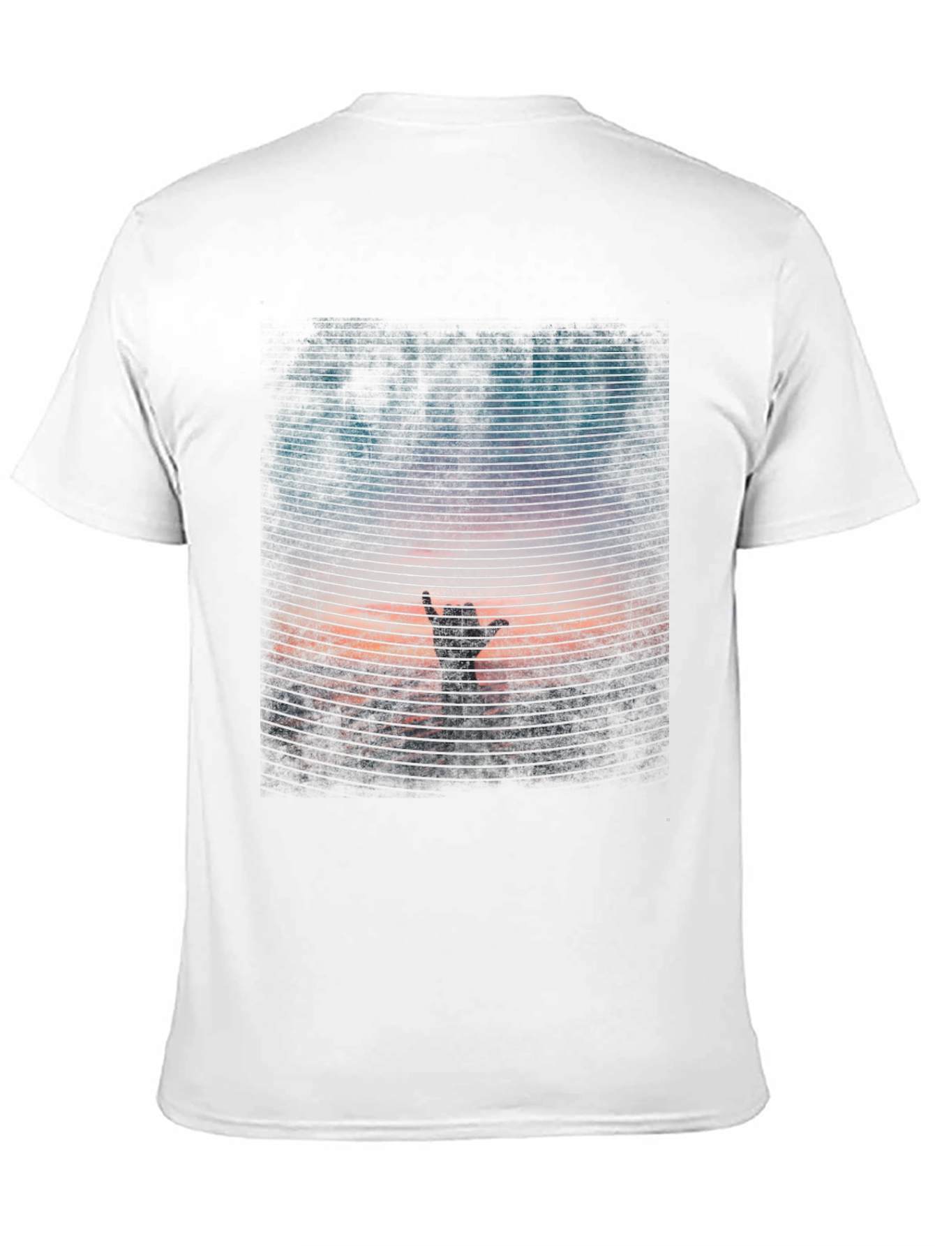 Black Sunset Hand T-Shirt - Black Graphic Tee view 11