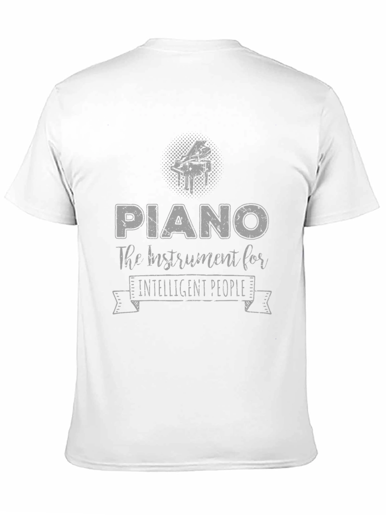 Black Piano Intelligent People T-Shirt view 11