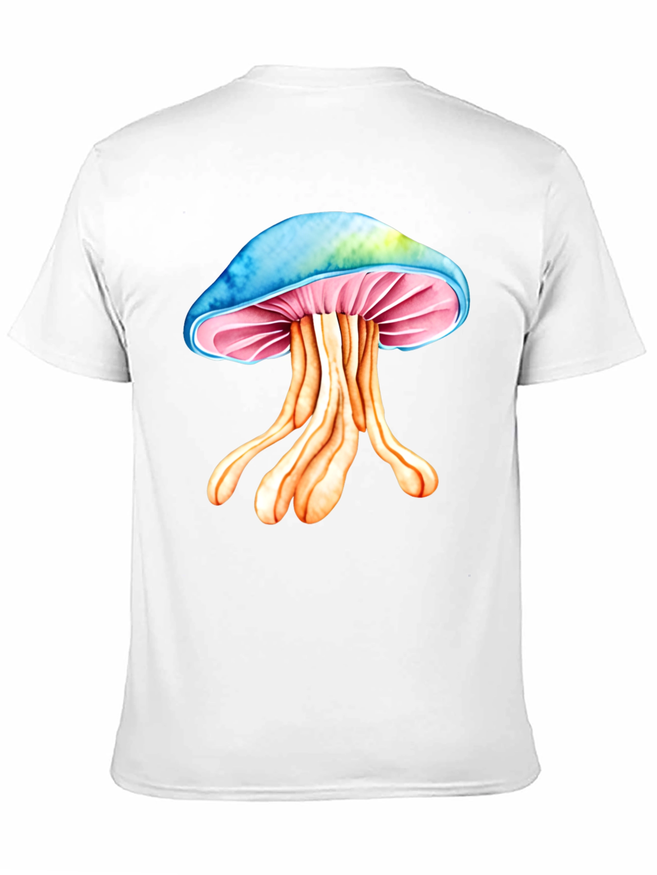 Black Psychedelic Mushroom Graphic Tee - Unique Design! view 11