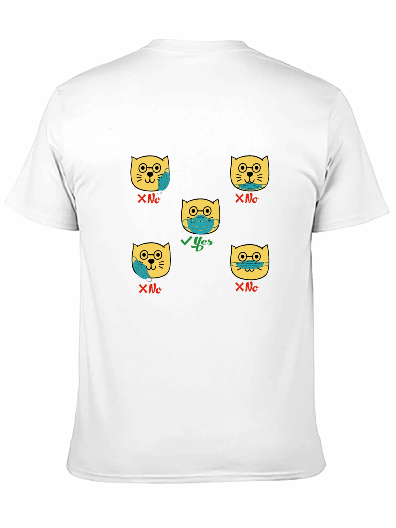 Black Funny Masked Cat T-Shirt view 11