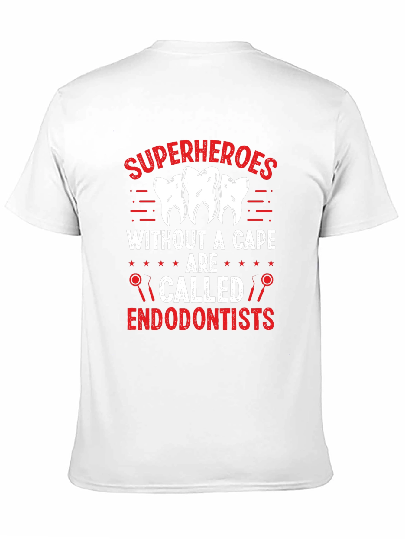 Black Superhero Endodontist T-Shirt - Dental Hero Tee view 11