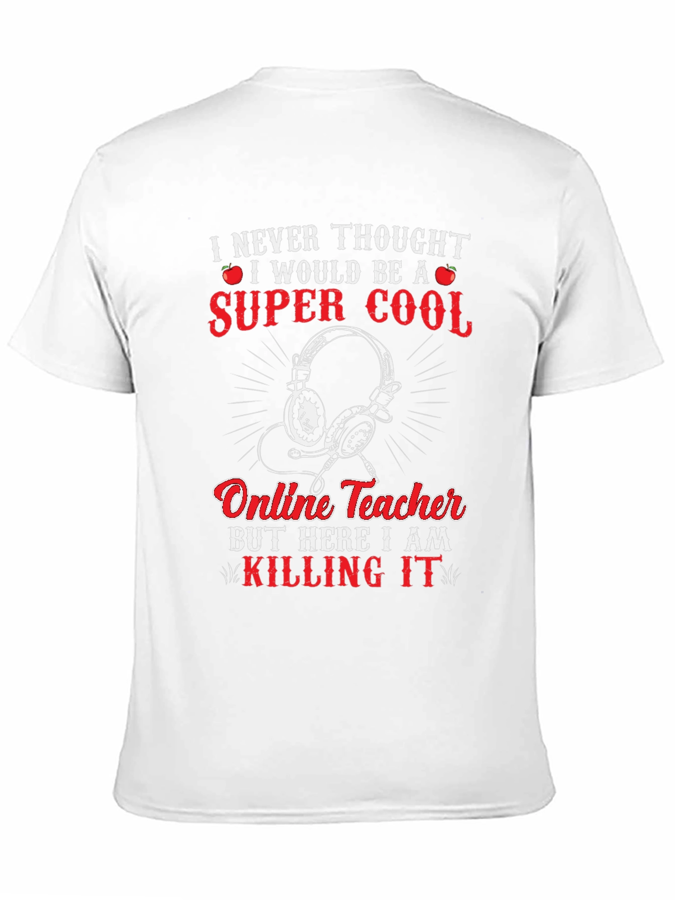 Black Super Cool Online Teacher Graphic T-Shirt view 11