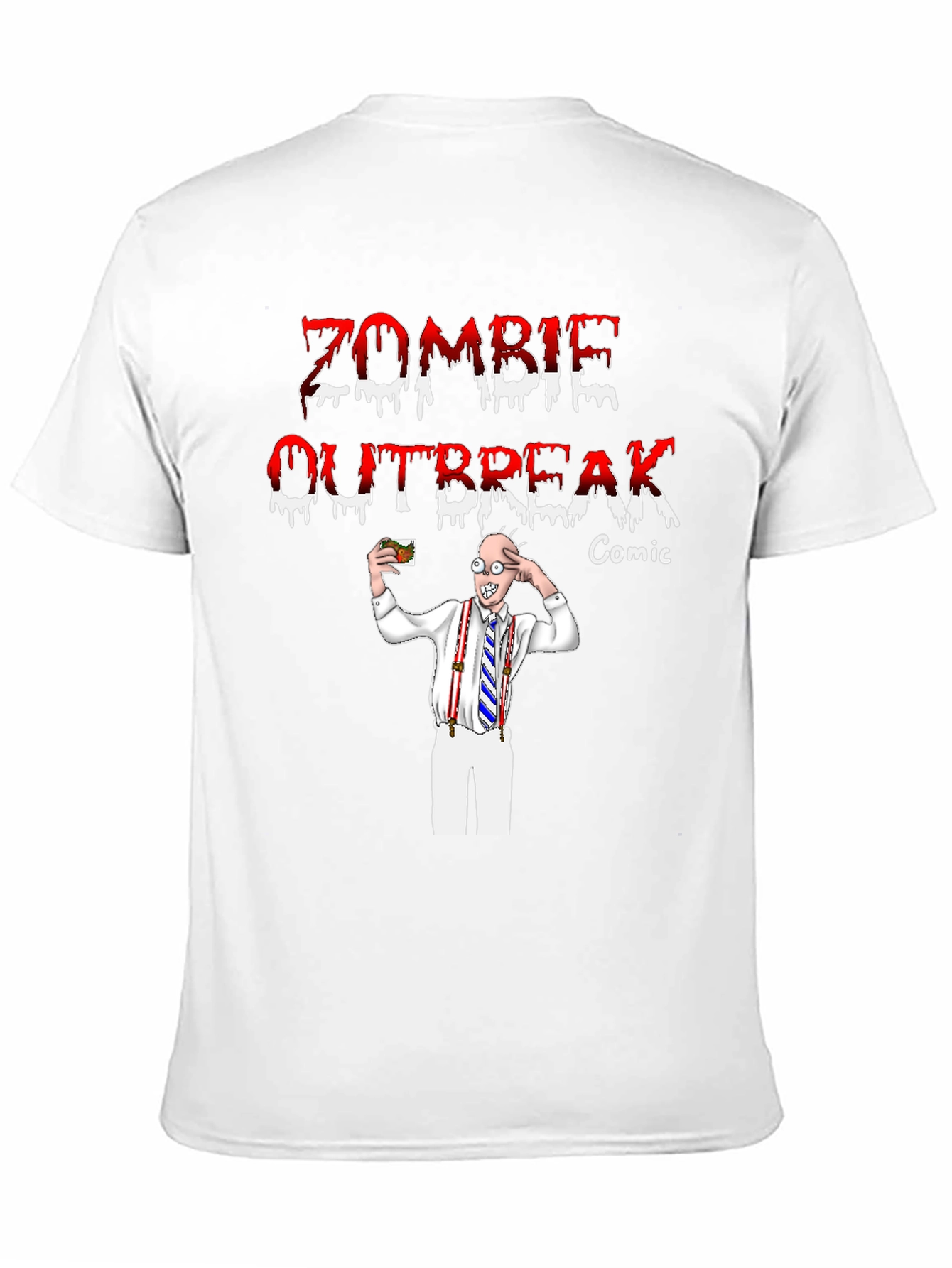 Black Zombie Outbreak Comic T-Shirt view 11
