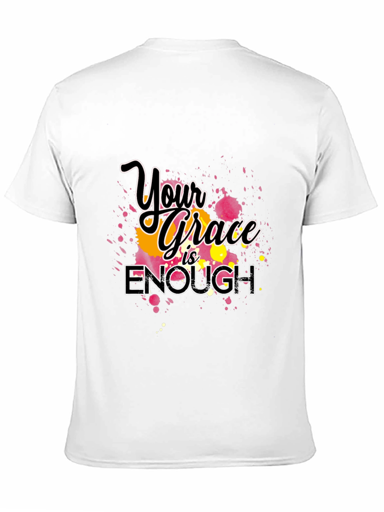 Black Your Grace is Enough Graphic T-Shirt view 11