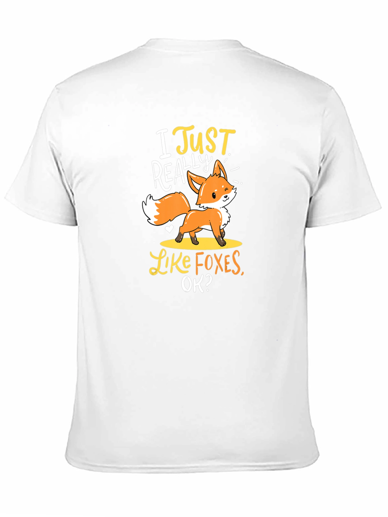 Black I Just Really Like Foxes T-Shirt, Cute Animal Tee view 11