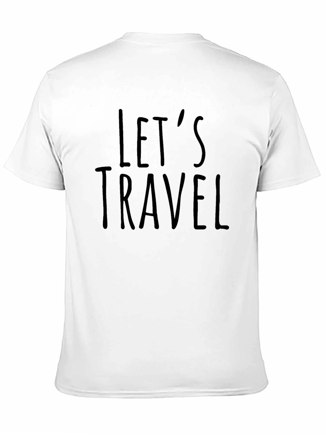 Black Let's Travel Graphic T-Shirt - Black Unisex Tee view 11