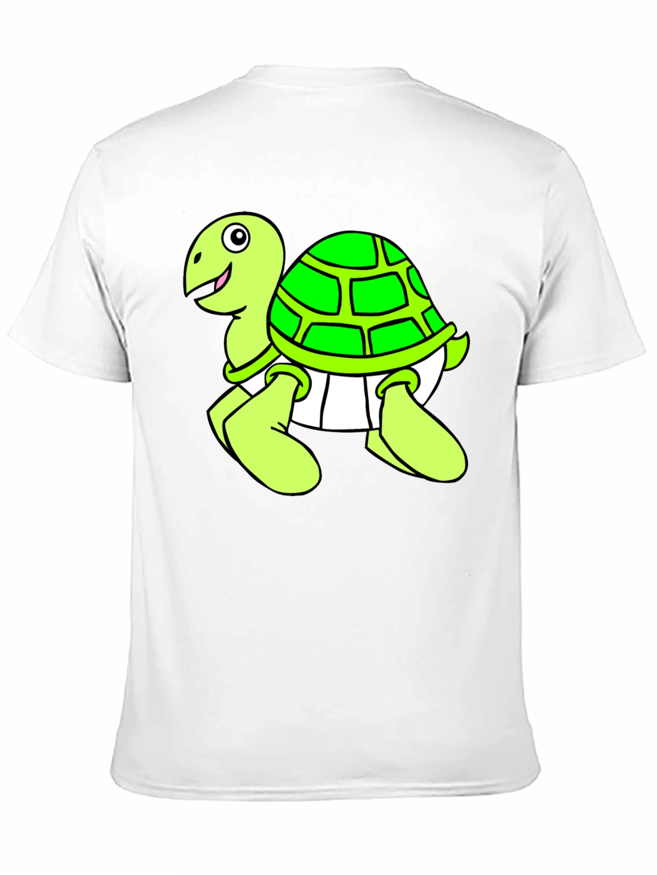 Black Cartoon Turtle Graphic Black T-Shirt view 11