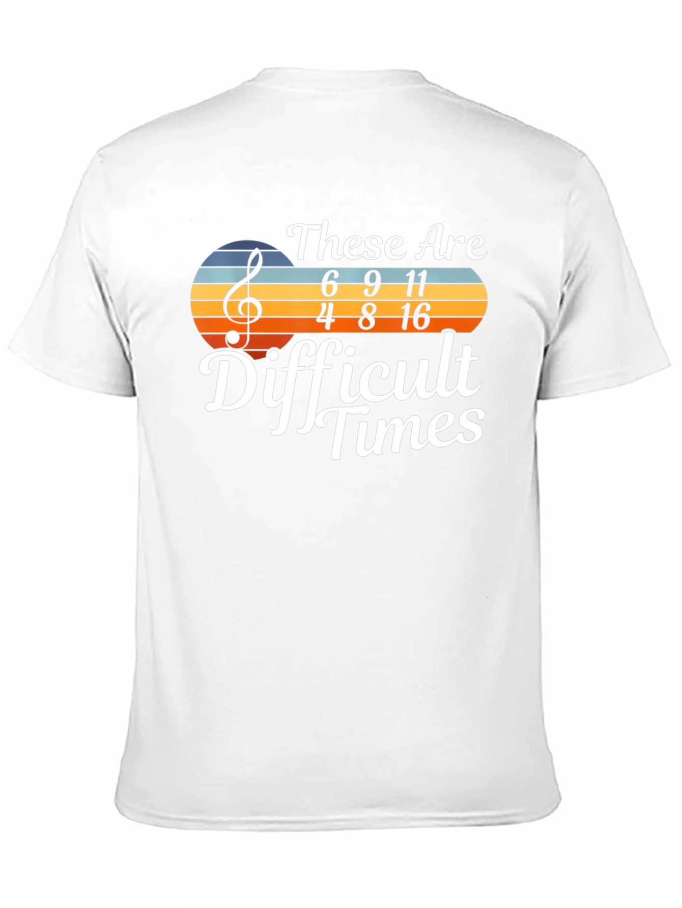 Black Difficult Times Music T-Shirt view 11