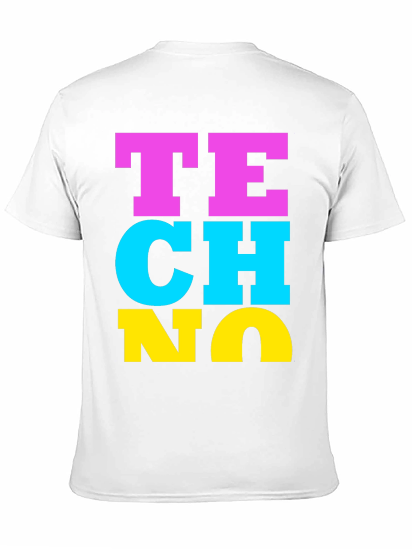 Black Techno Bold Statement T-Shirt view 11