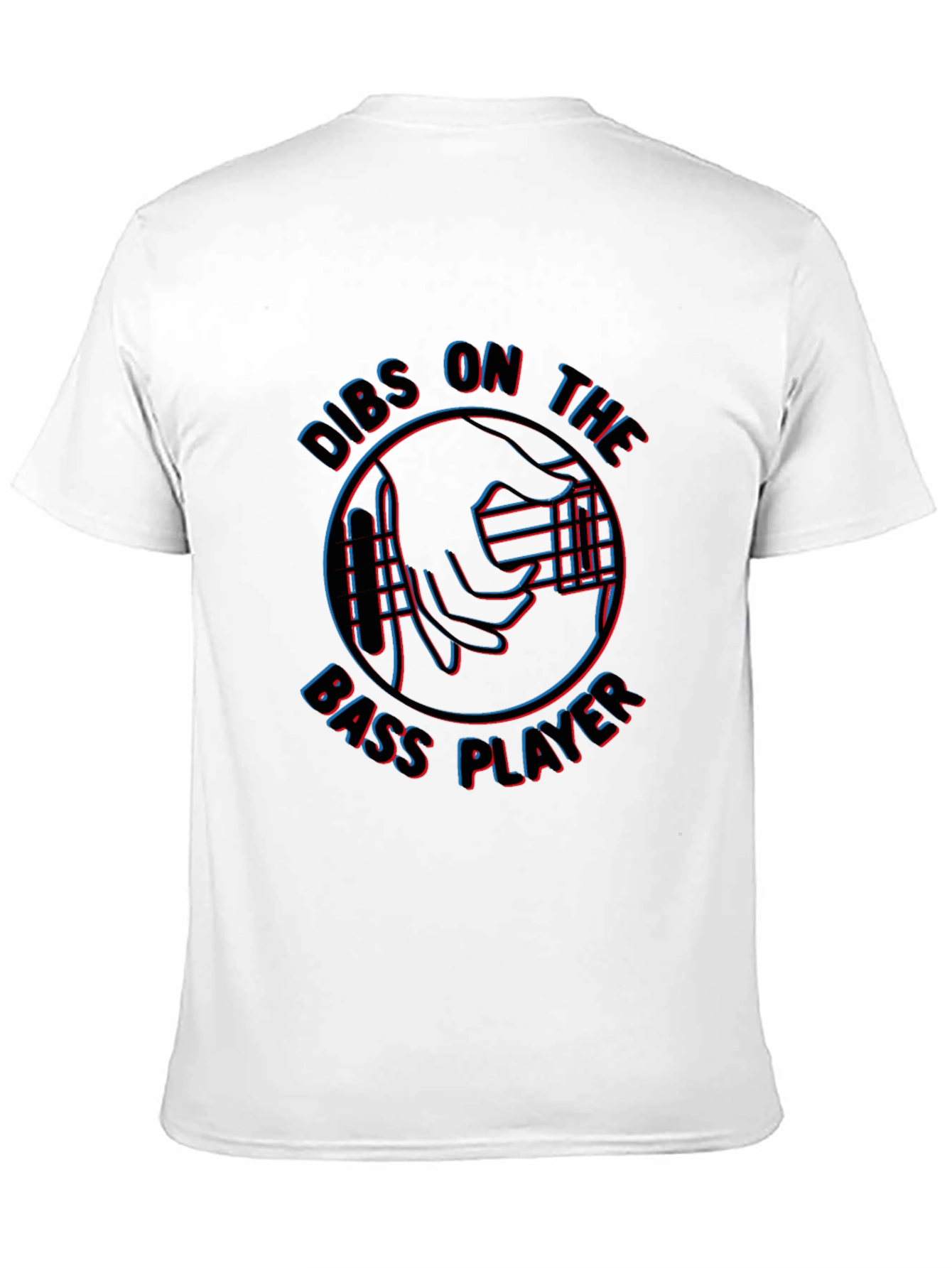 Black Dibs on the Bass Player Graphic T-Shirt view 11