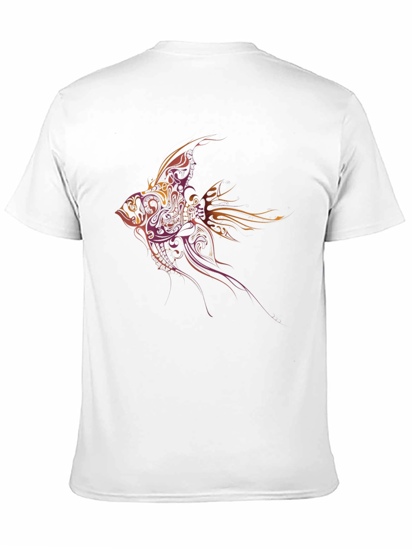 Black Tribal Fish Graphic Tee - Black view 11