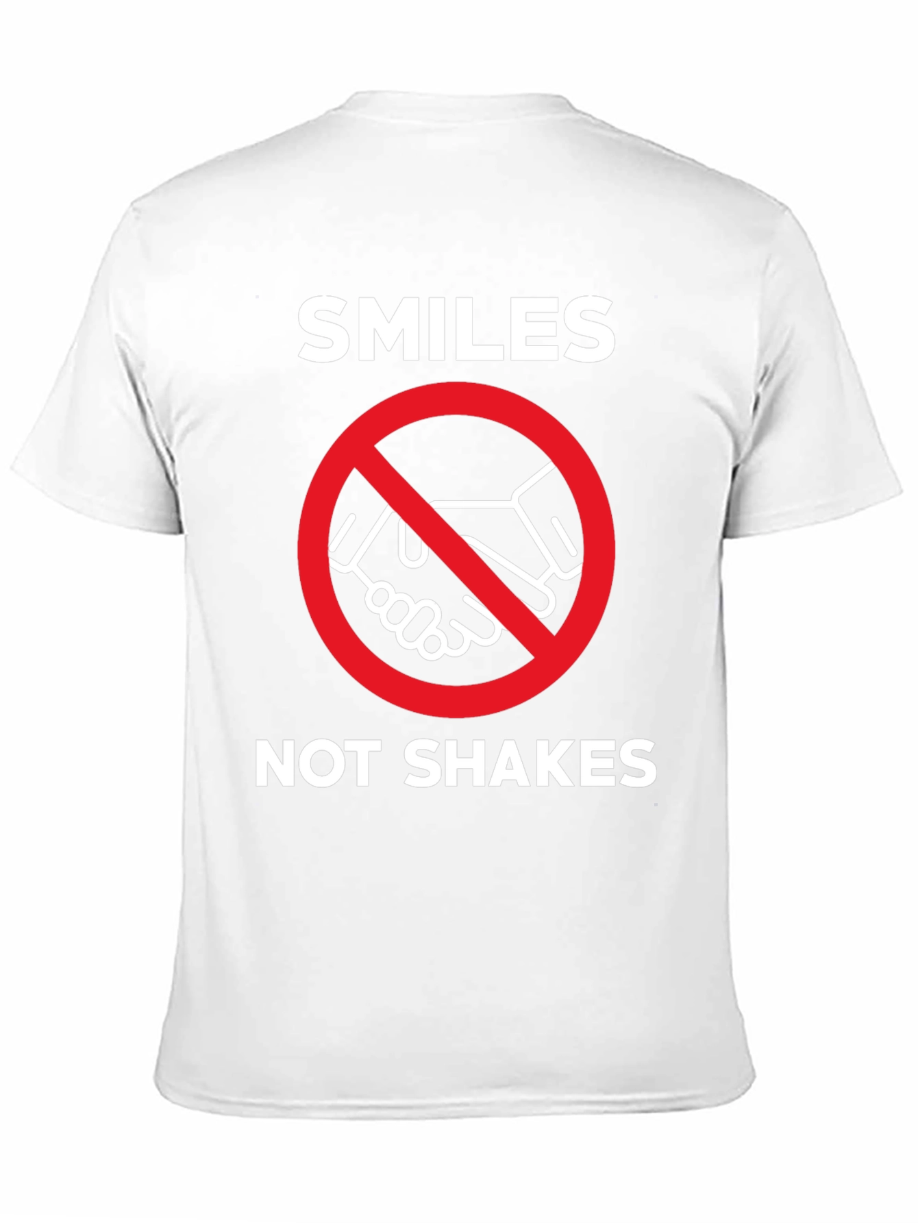 Black Smiles Not Shakes Graphic Tee - Anti-Handshake T-Shirt view 11
