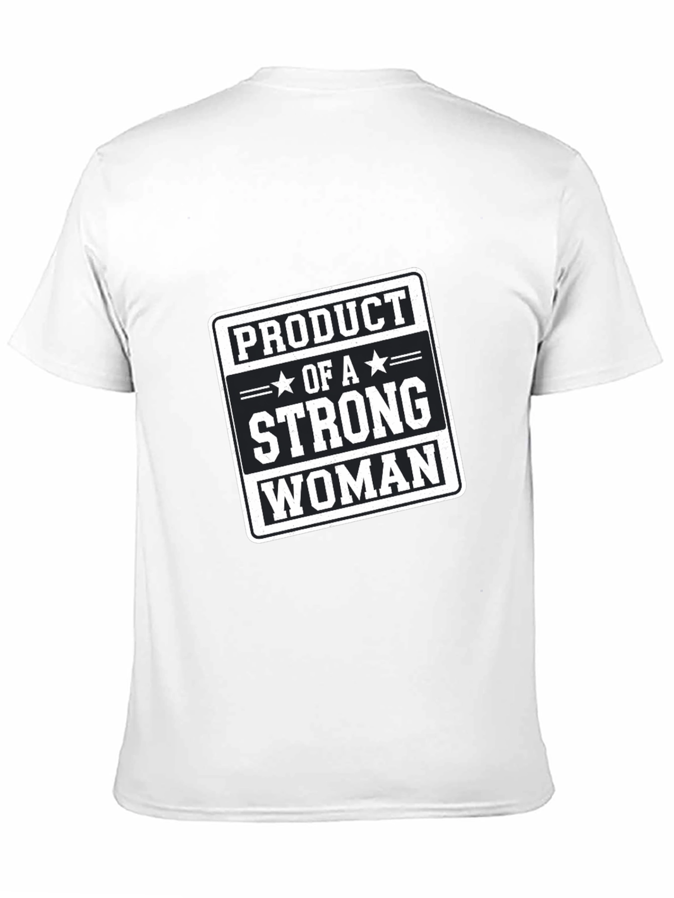 Black Product of a Strong Woman Black Graphic T-Shirt view 11