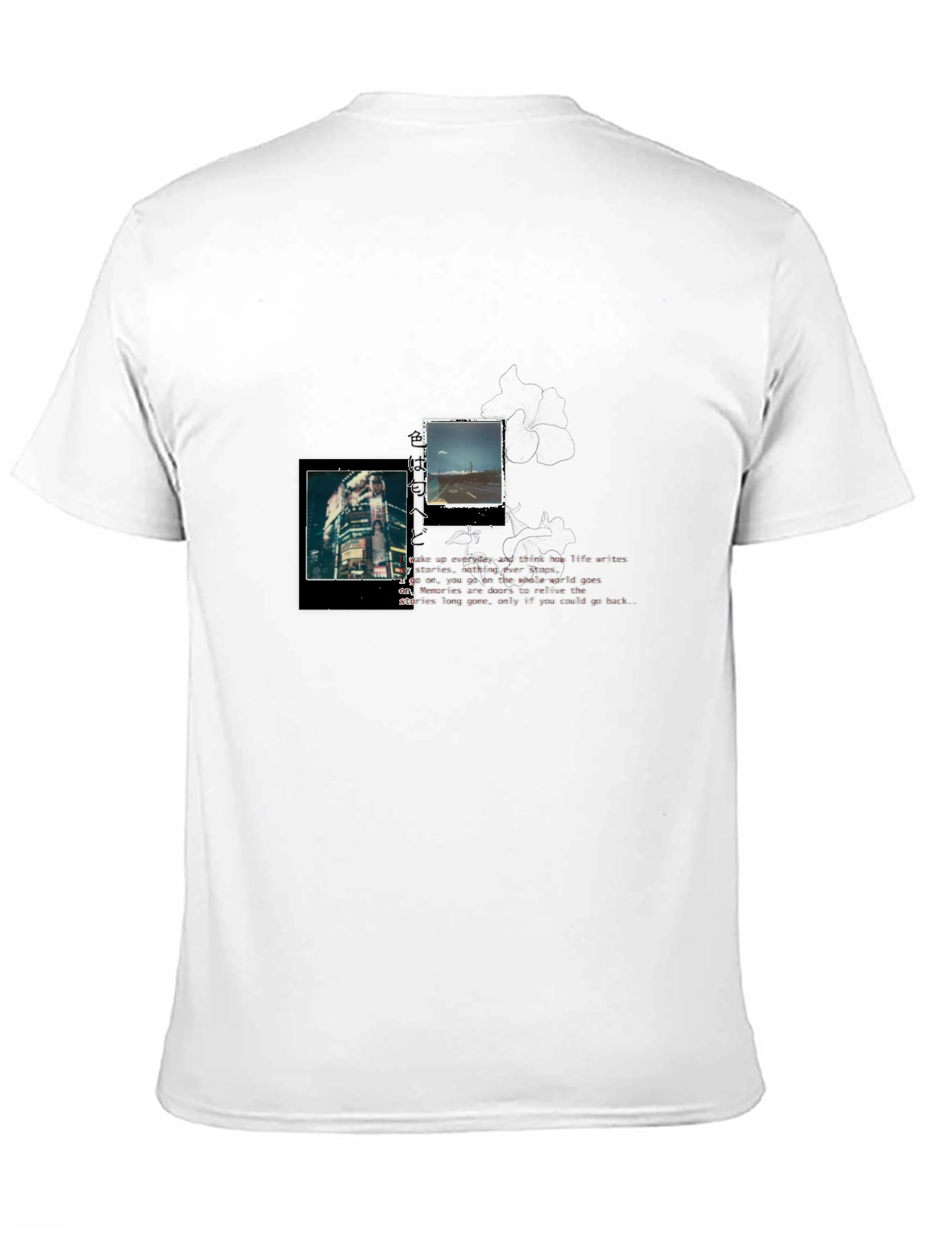 Black Abstract Graphic Black T-Shirt view 11