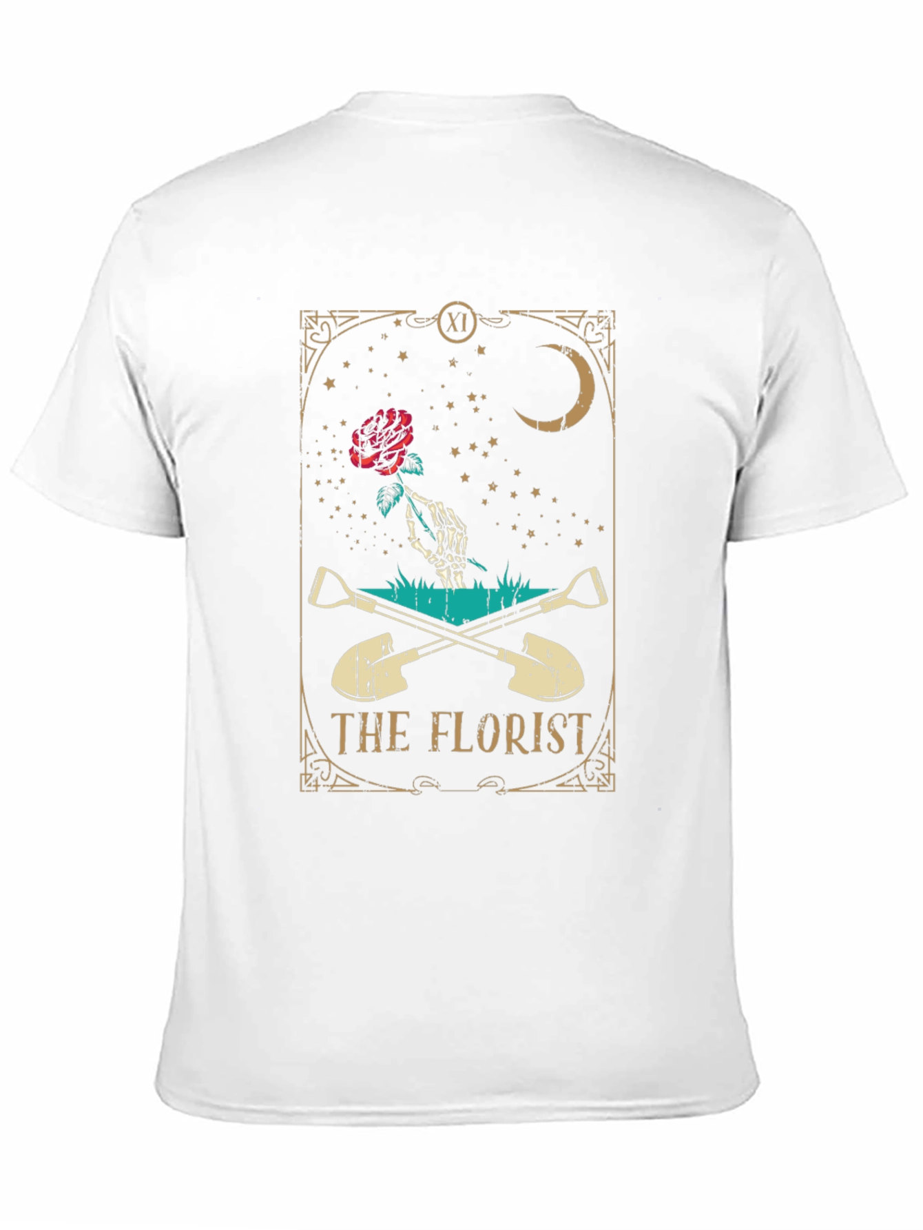 Black The Florist Tarot Card T-Shirt - Unique Graphic Tee view 11