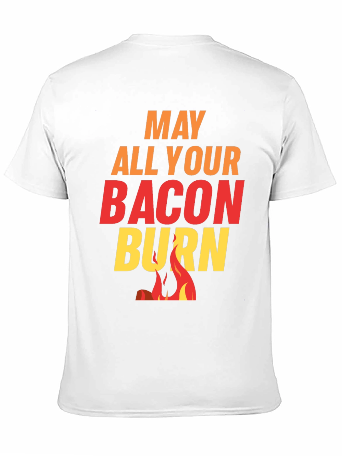 Black May All Your Bacon Burn Novelty Graphic Tee view 11