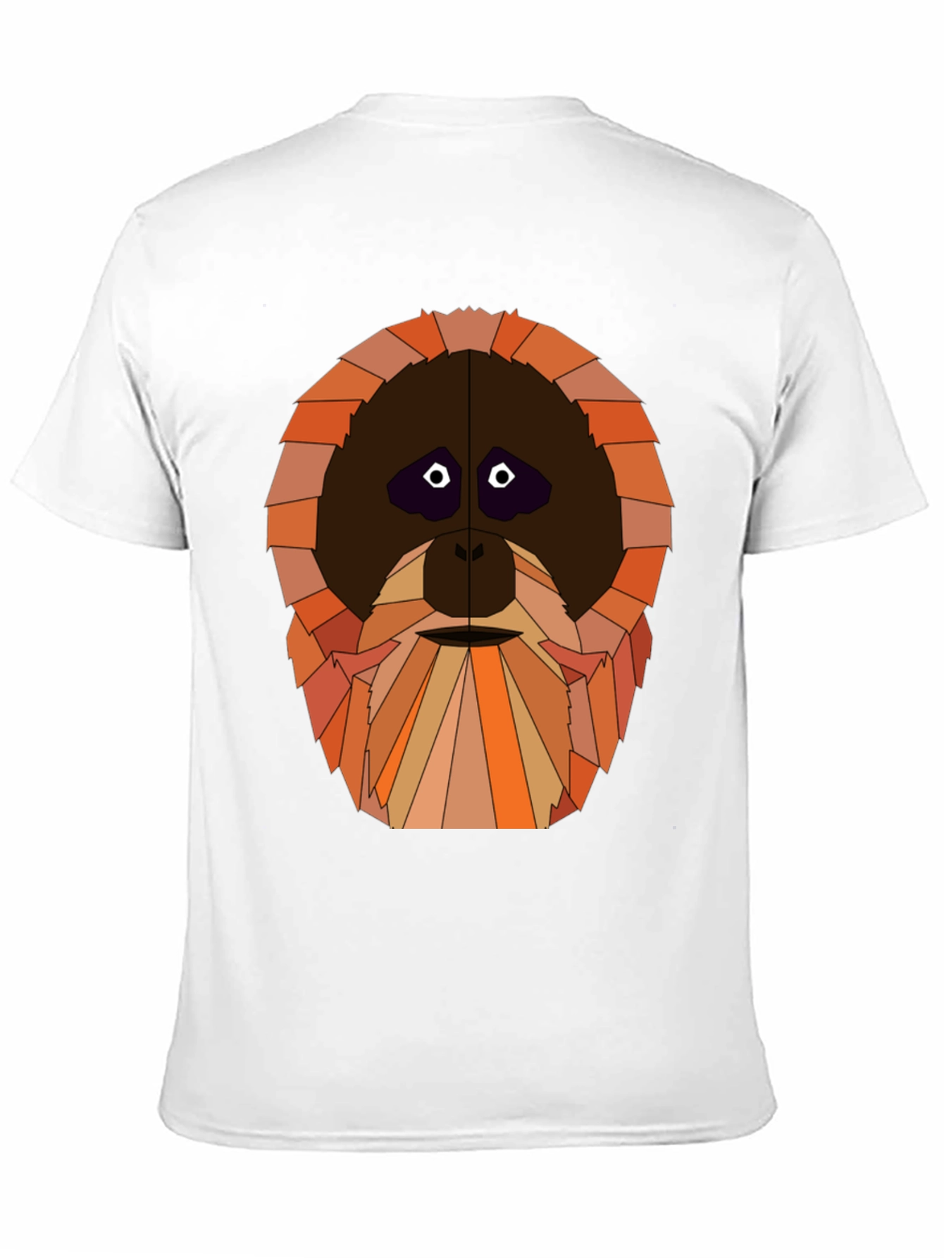 Black Orangutan Face Graphic Tee - Unique Geometric Design view 11