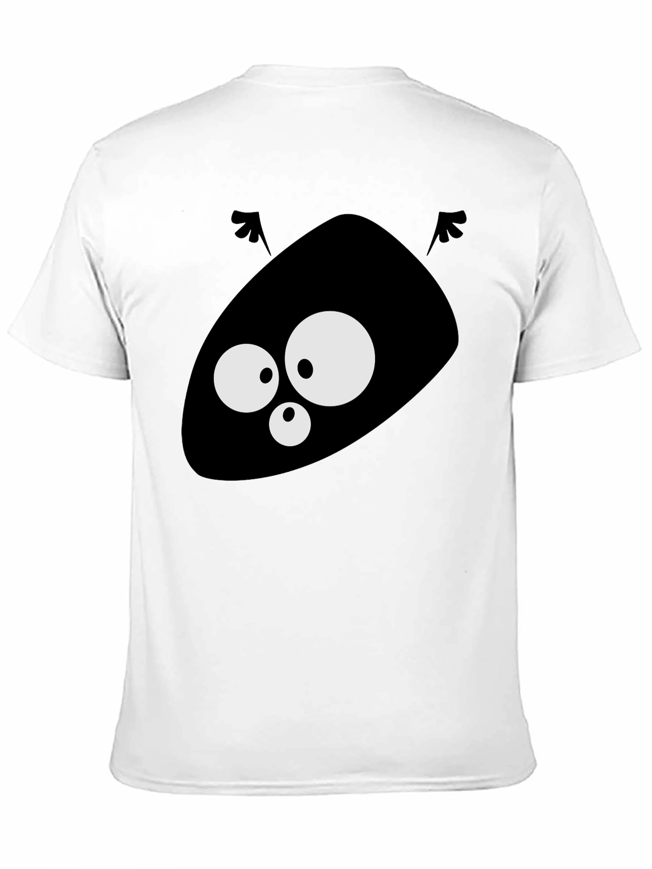 Black Funny Alien Face Graphic Black T-Shirt view 11