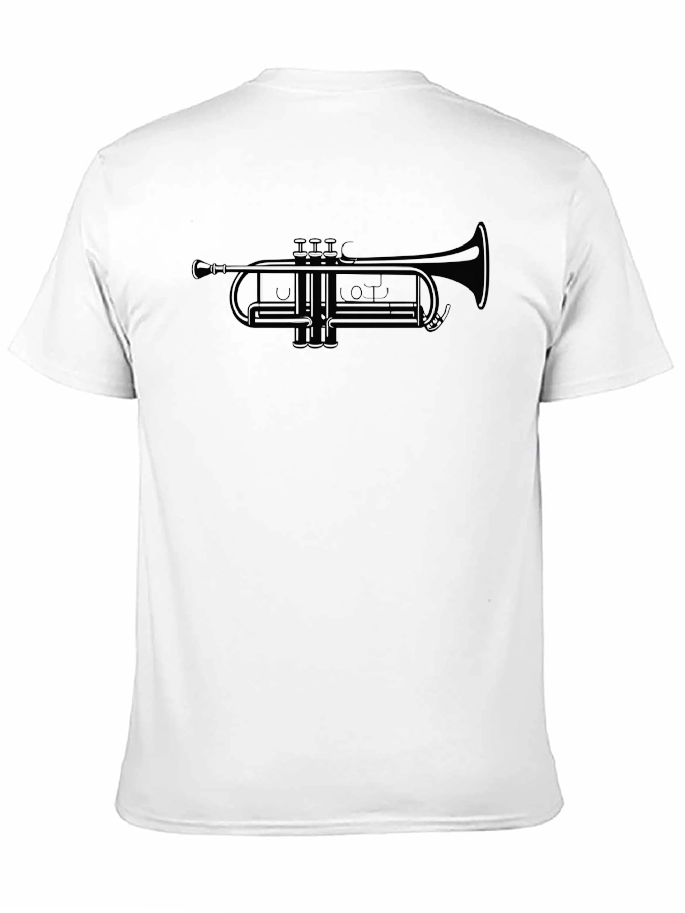Black Trumpet Graphic Tee - Black Musical Instrument Shirt view 11