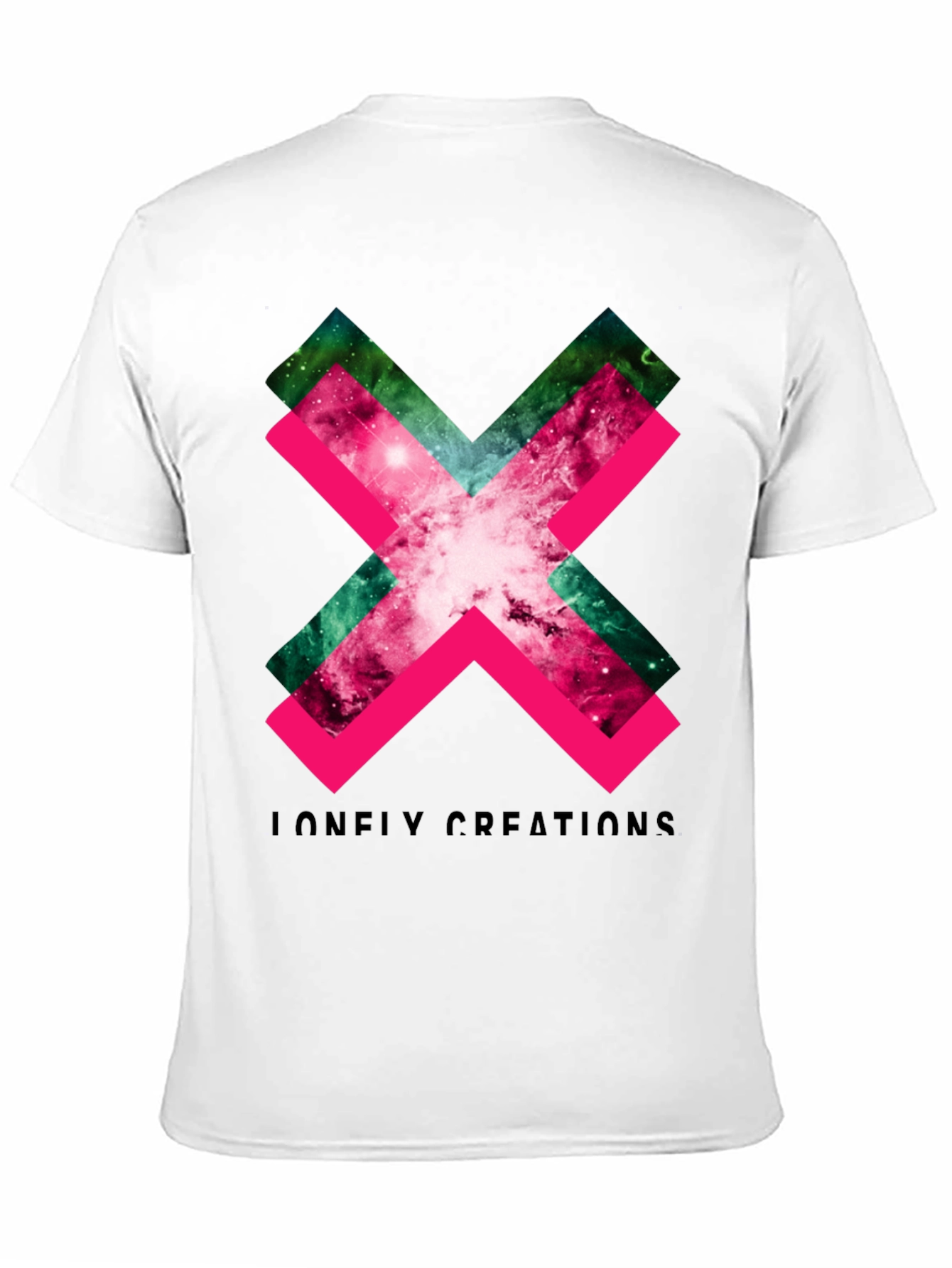 Black Galaxy X Graphic Tee - Black Cotton Blend T-Shirt view 11