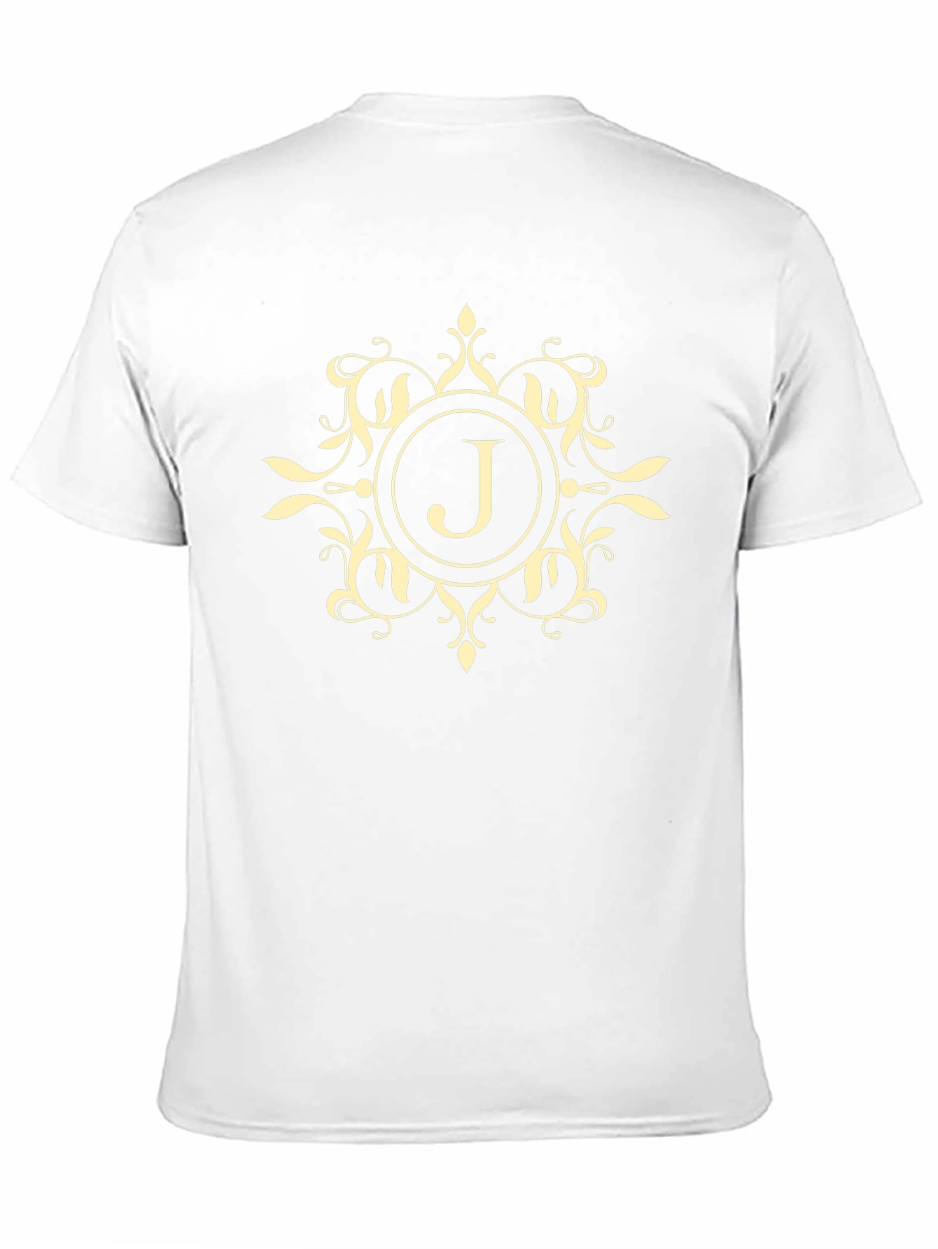 Black Elegant Monogram J Black T-Shirt view 11