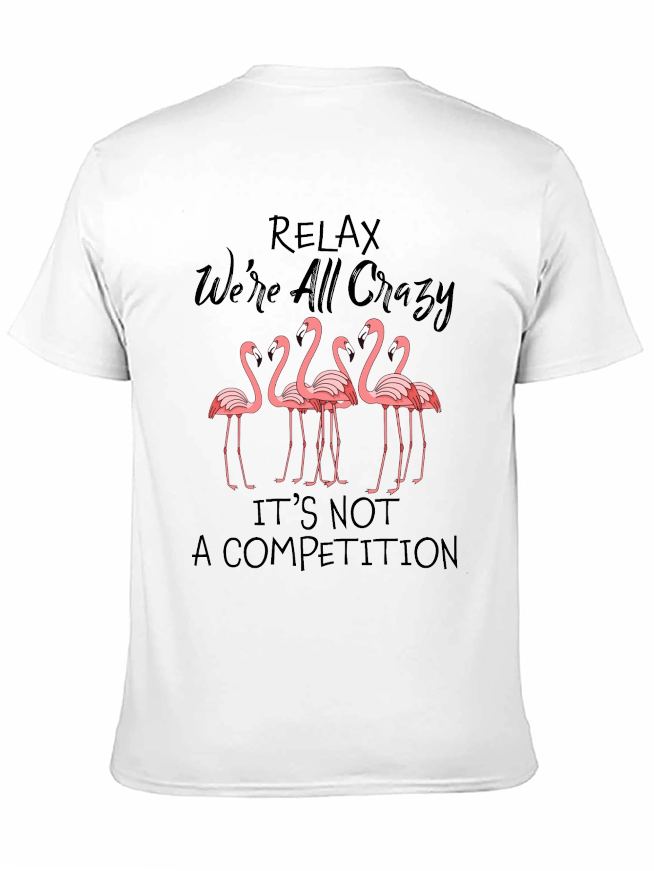 Black Relax Crazy Flamingo Graphic Tee view 11