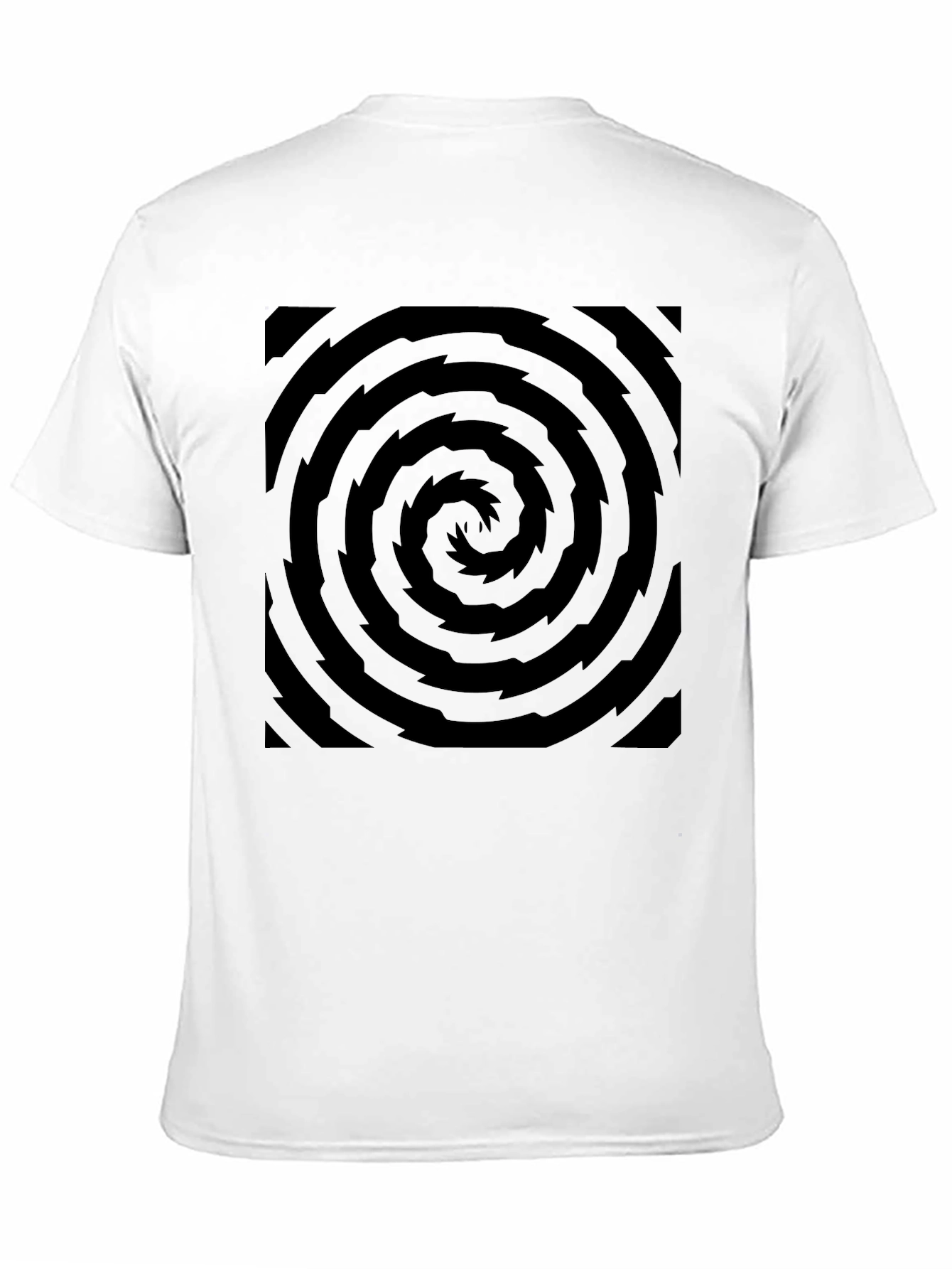 Black Hypnotic Swirl Black Graphic Tee view 11