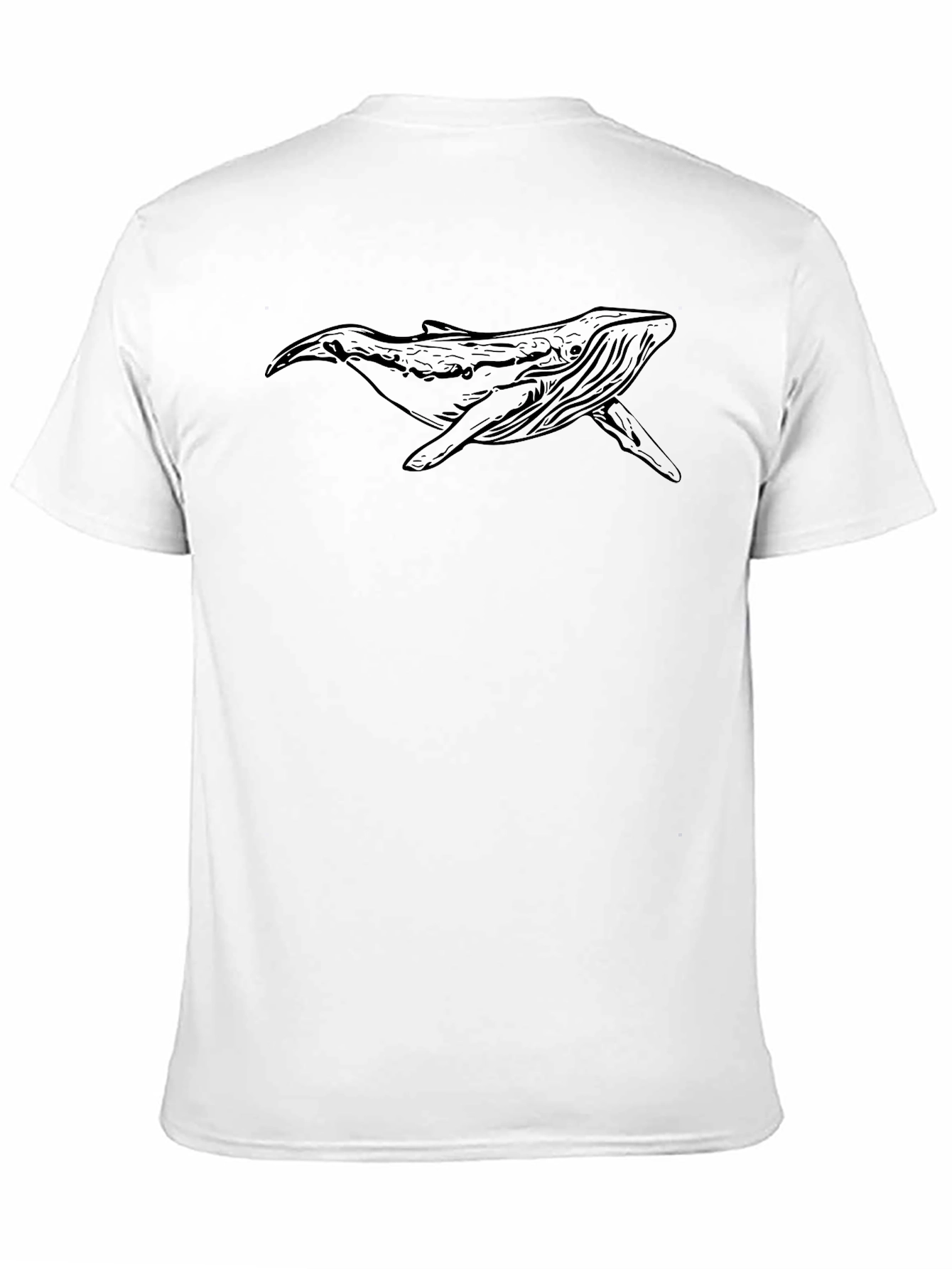Black Whale Graphic Tee - Stylish Black Cotton T-Shirt view 11