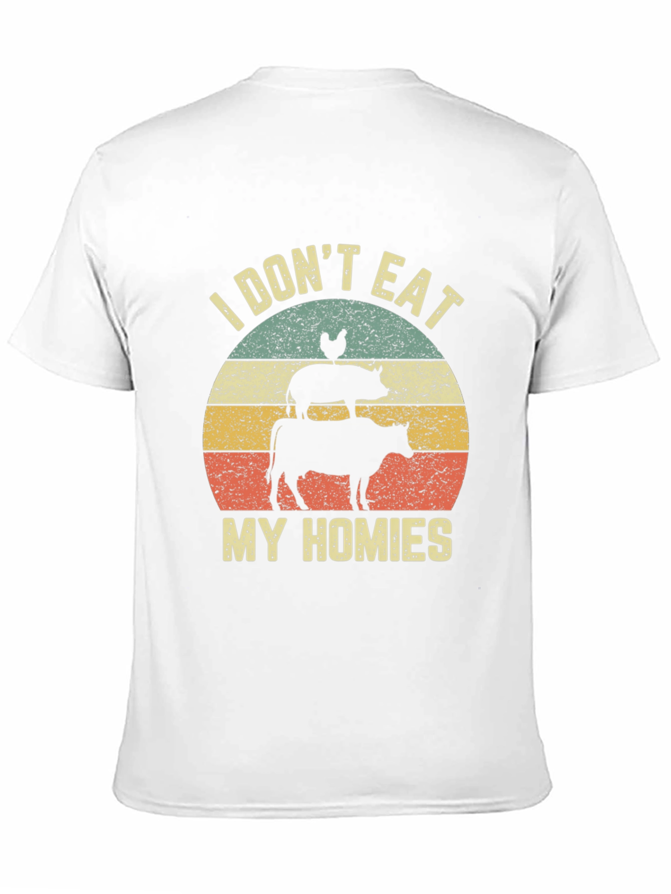 Black Vegan T-Shirt - "I Don't Eat My Homies" Animal Lover Tee view 11