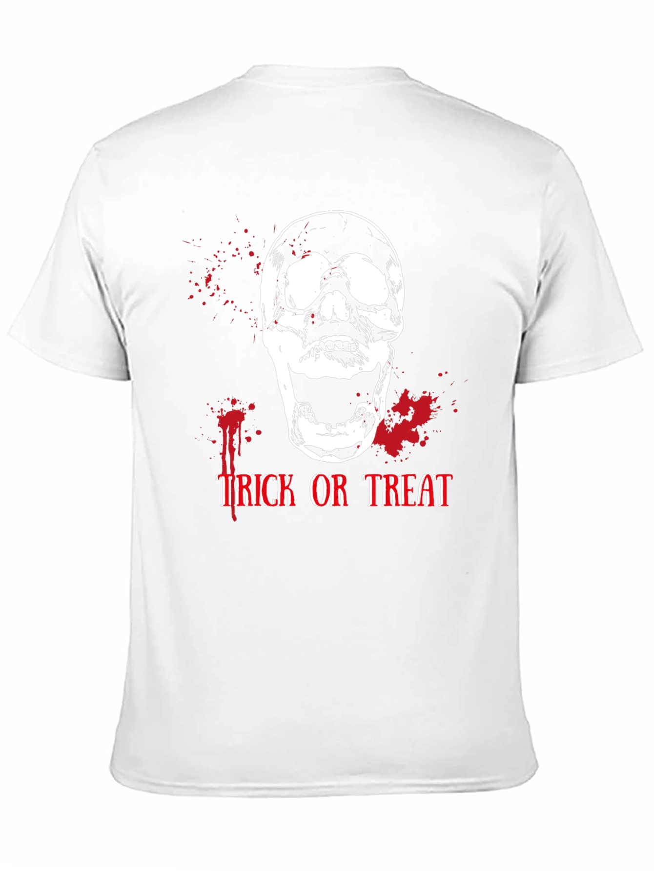 Black Halloween Skull Trick or Treat Black T-Shirt view 11