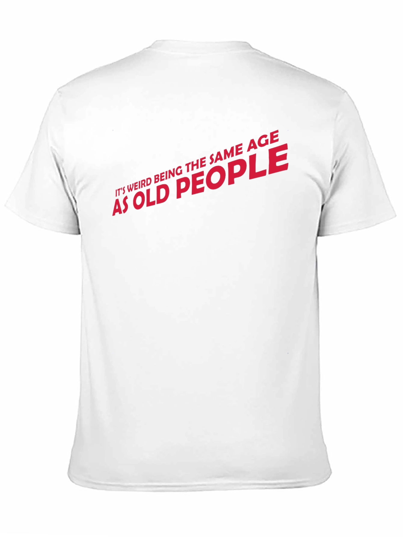 Black Funny "Same Age as Old People" Graphic T-Shirt view 11