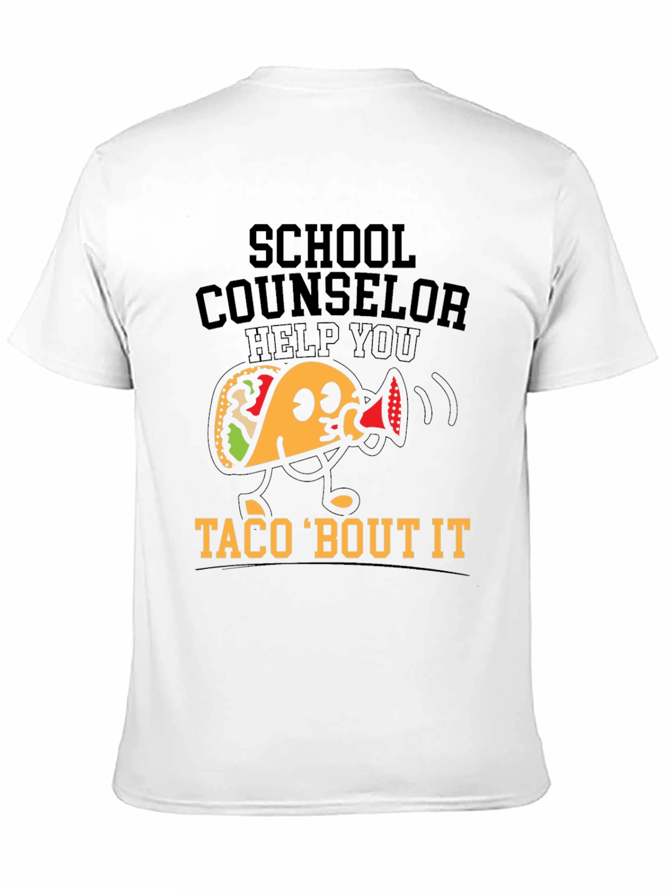 Black School Counselor Taco 'Bout It T-Shirt view 11