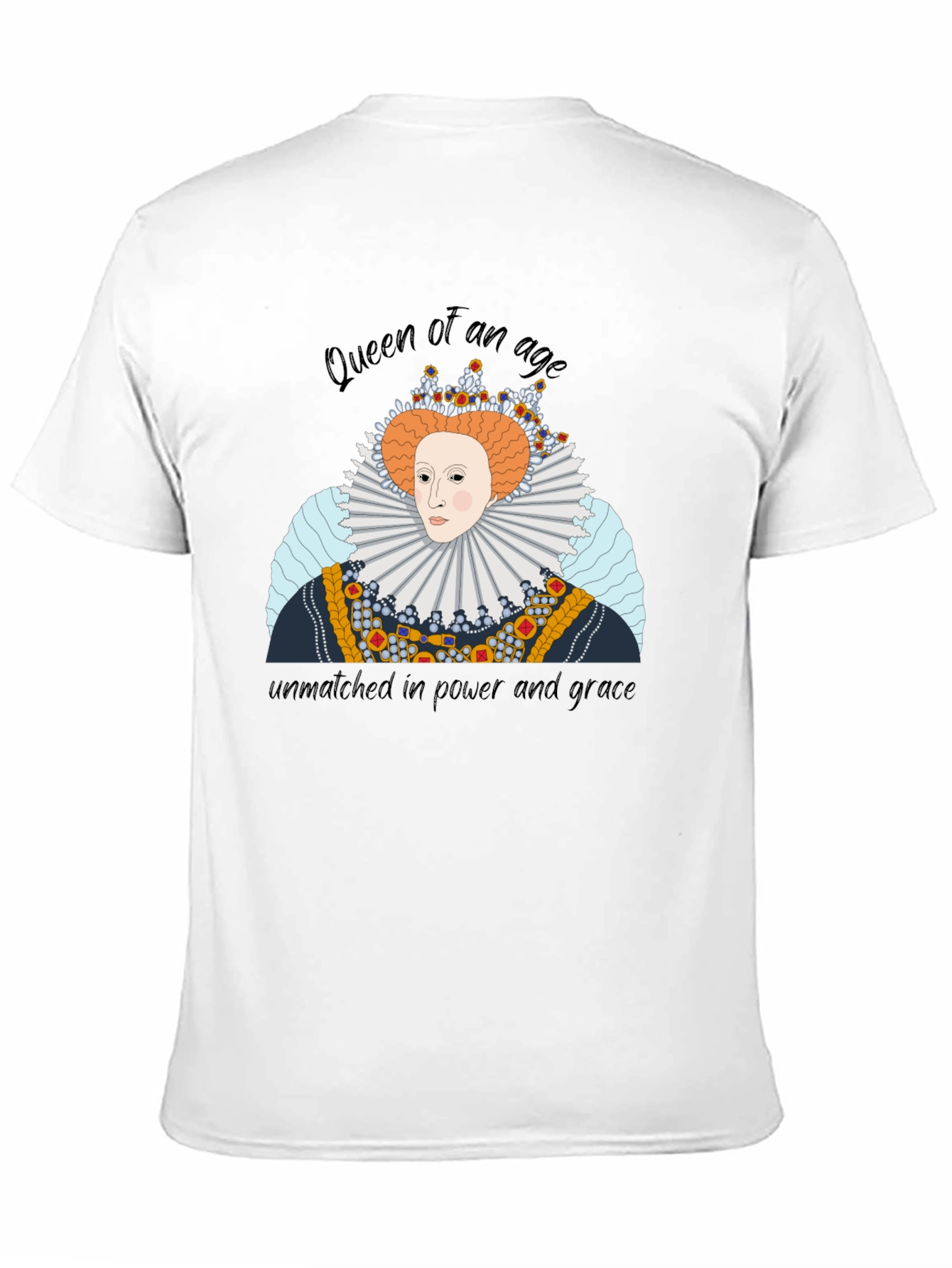 Black Queen Elizabeth Graphic T-Shirt - Royal Apparel view 11