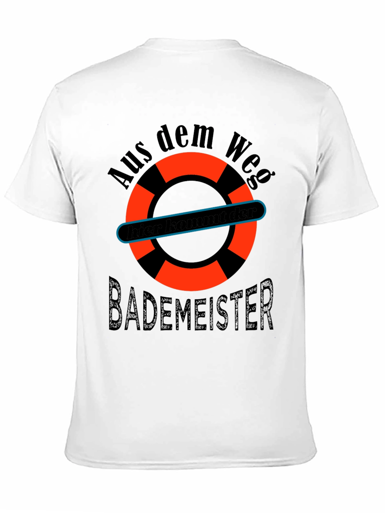Black Funny Bademeister Lifeguard T-Shirt view 11