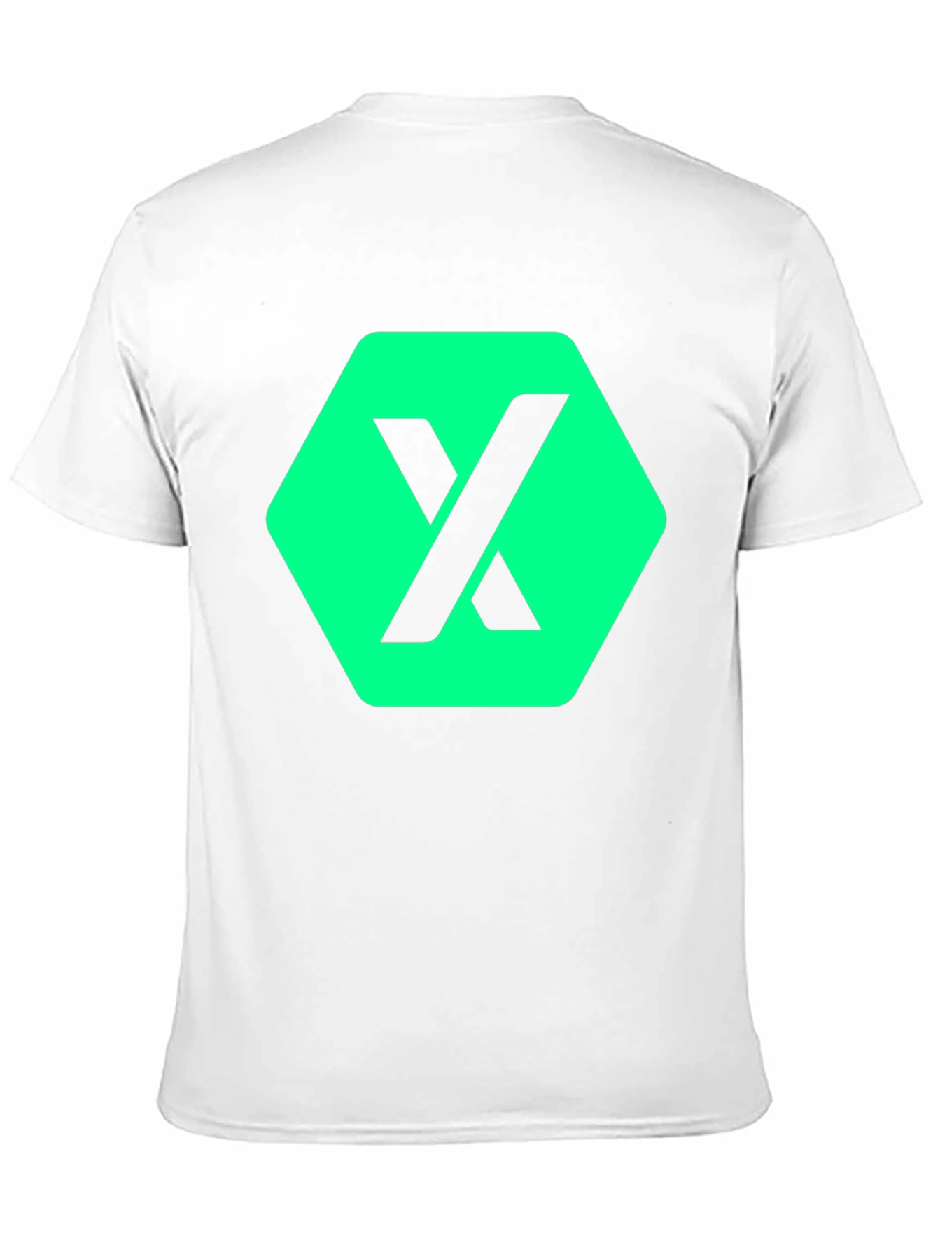 Black Modern Graphic Tee: Black Shirt with Geometric "X" Design view 11