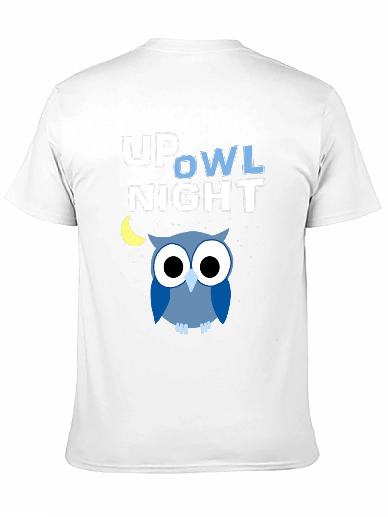 Black Up Owl Night Graphic Tee - Midnight Blue view 11