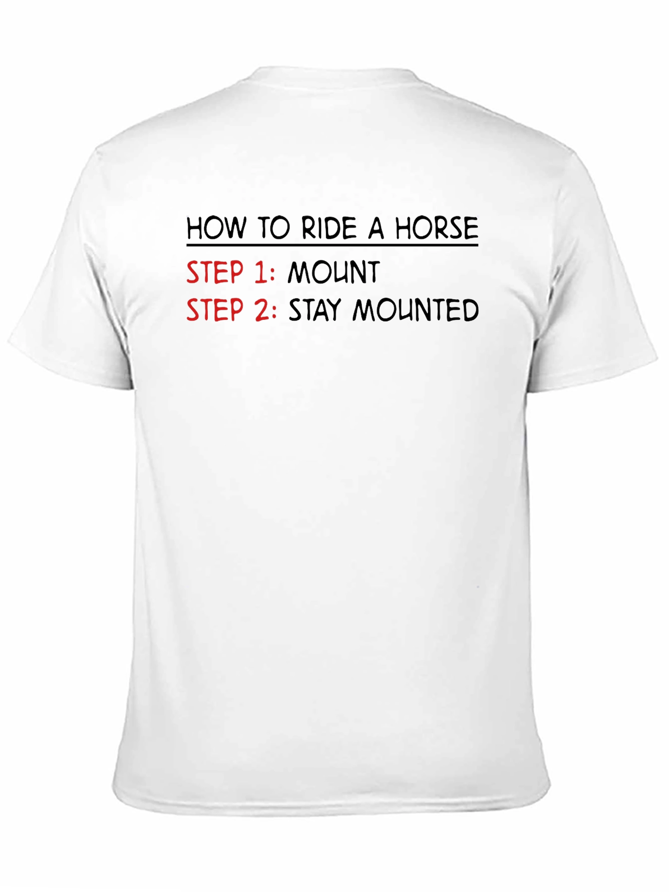 Black How to Ride a Horse T-Shirt - Funny Equestrian Tee view 11