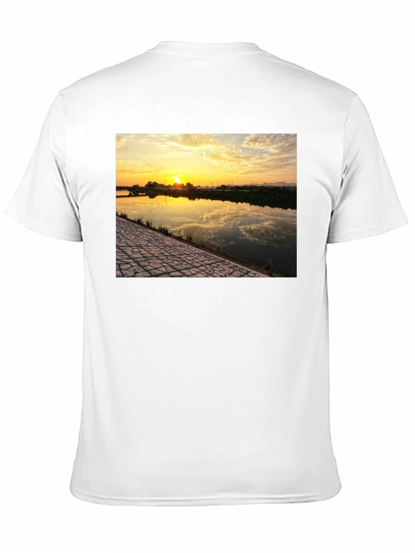 Black Sunset River Graphic Tee - Black view 11