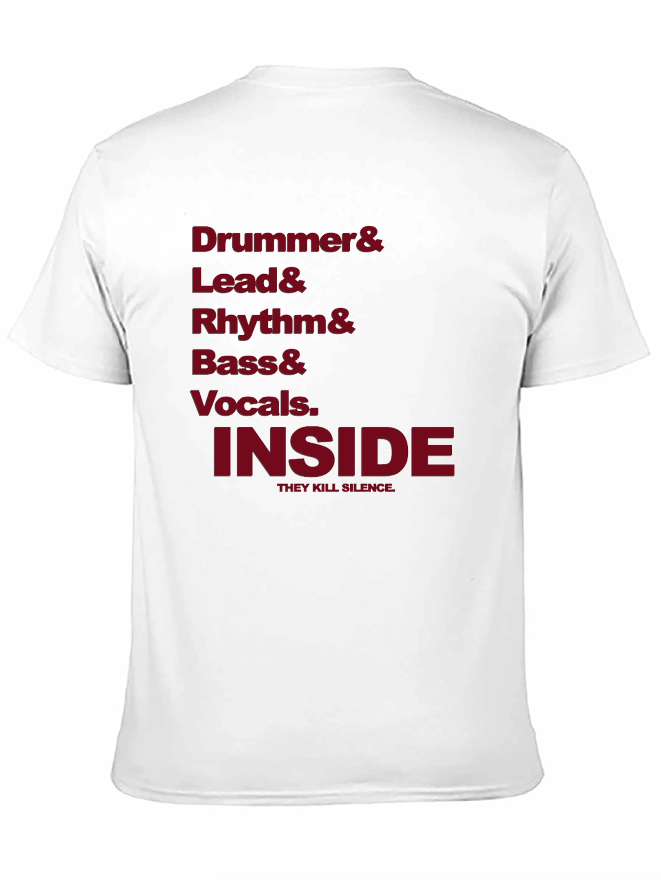 Black Drummer Lead Rhythm Bass Vocals Inside T-Shirt view 11