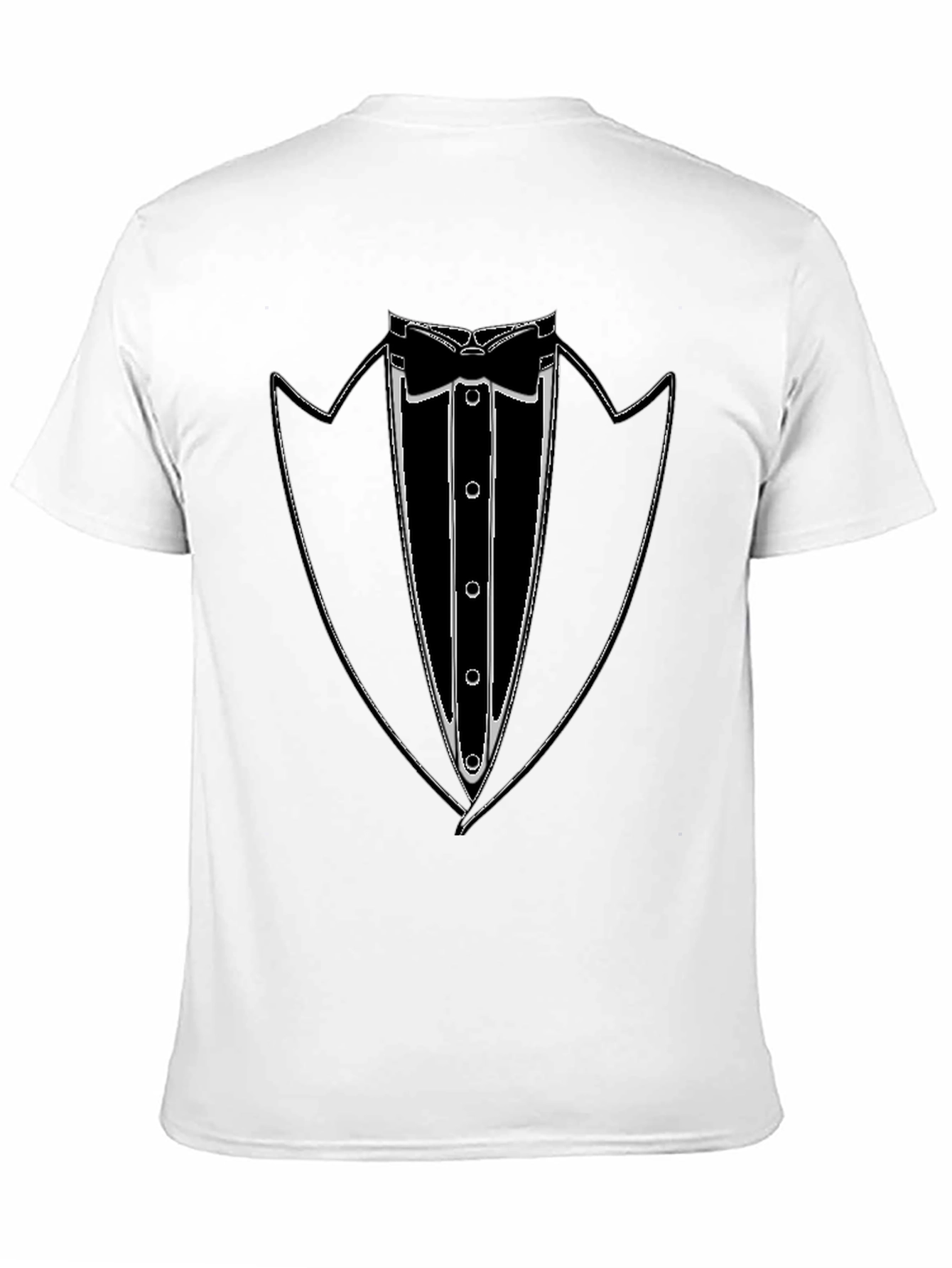Black Tuxedo T-Shirt - Dressy Casual Style view 11